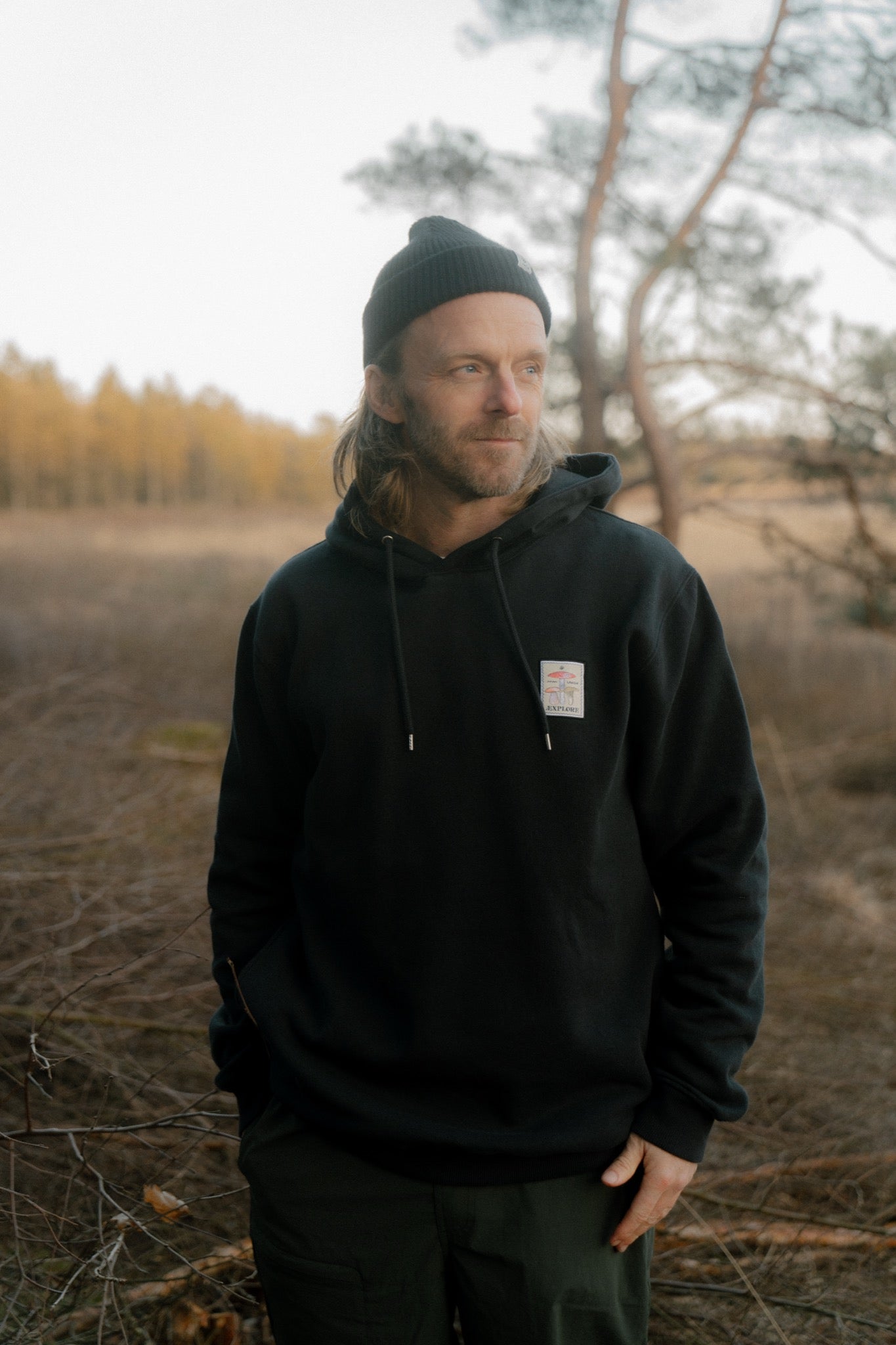 LAKOR Mushroom Forest Hoodie Sweatshirt Moonless Night
