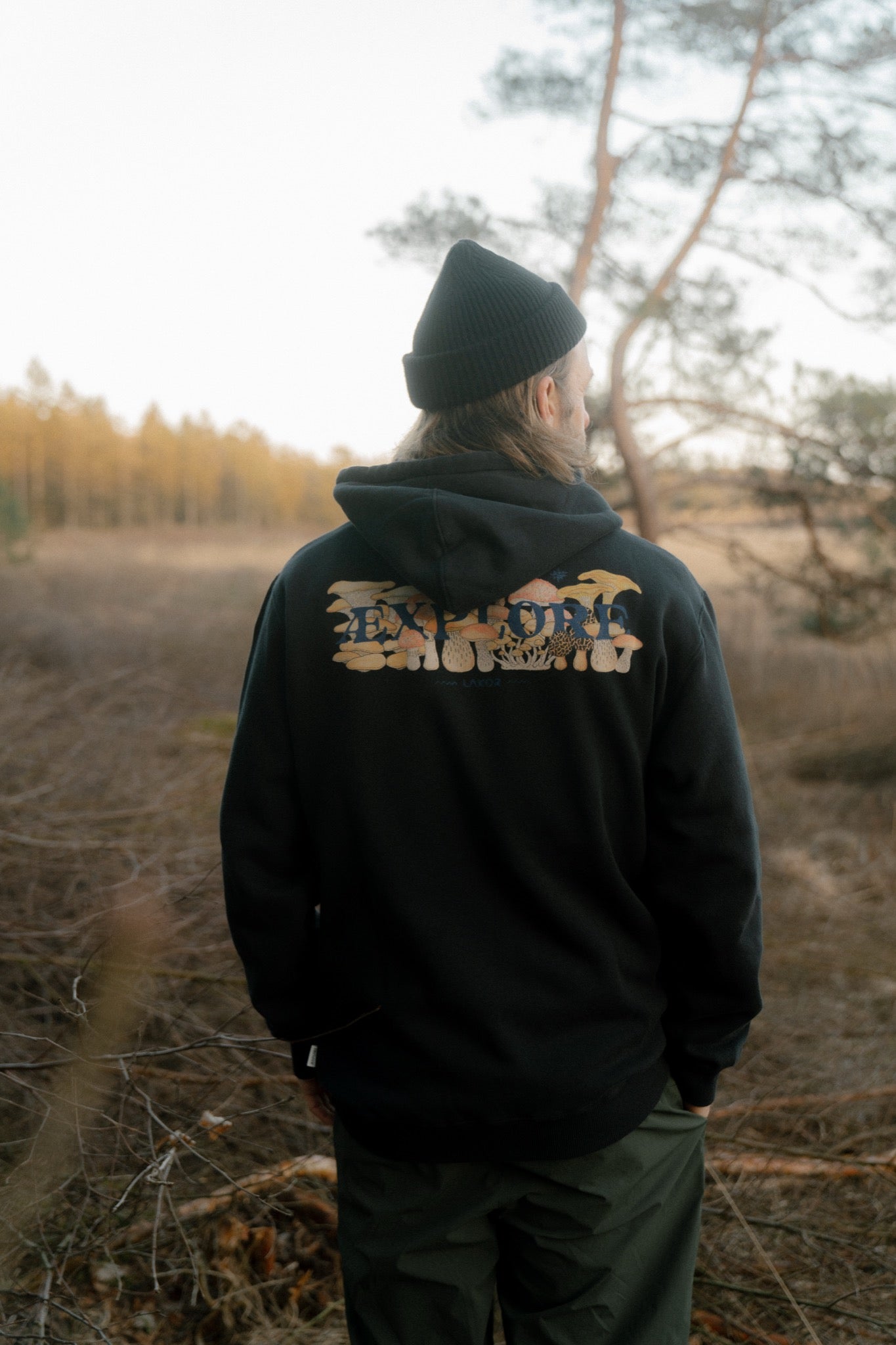 LAKOR Mushroom Forest Hoodie Sweatshirt Moonless Night