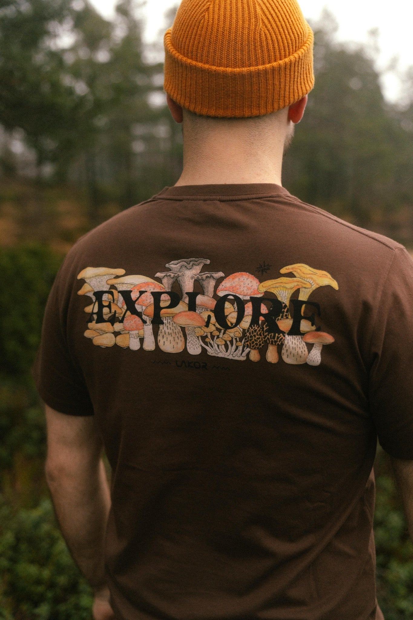 LAKOR Mushroom Forest T-shirt T-Shirt Chicory Coffee