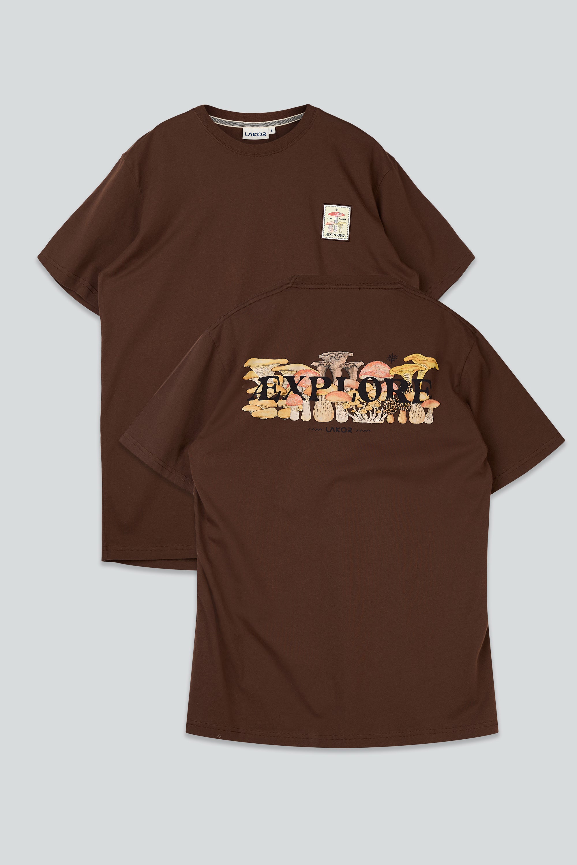 LAKOR Mushroom Forest T-shirt T-Shirt Chicory Coffee