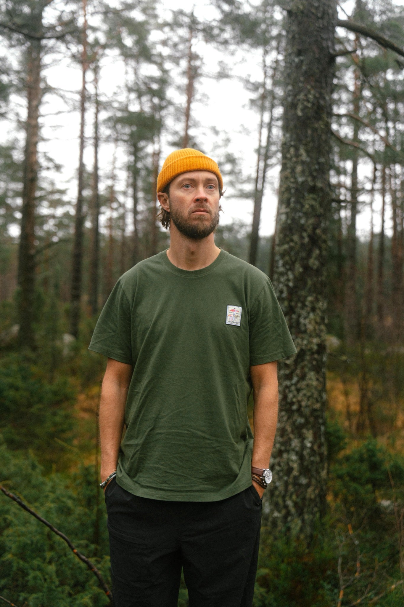 LAKOR Mushroom Forest T-shirt T-Shirt Riffle Green