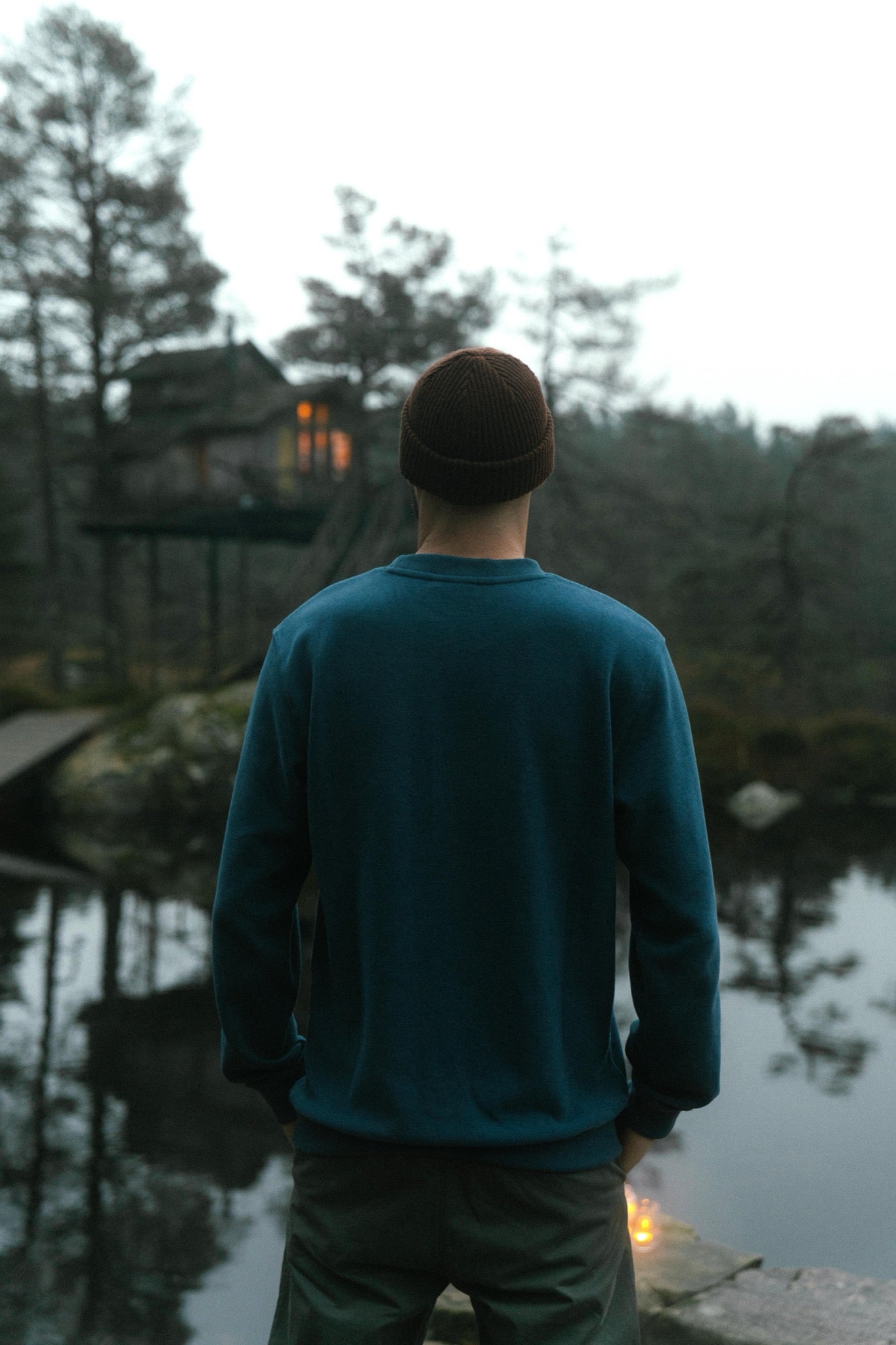 LAKOR Mushroom Trio Crewneck Sweatshirt Insignia Blue