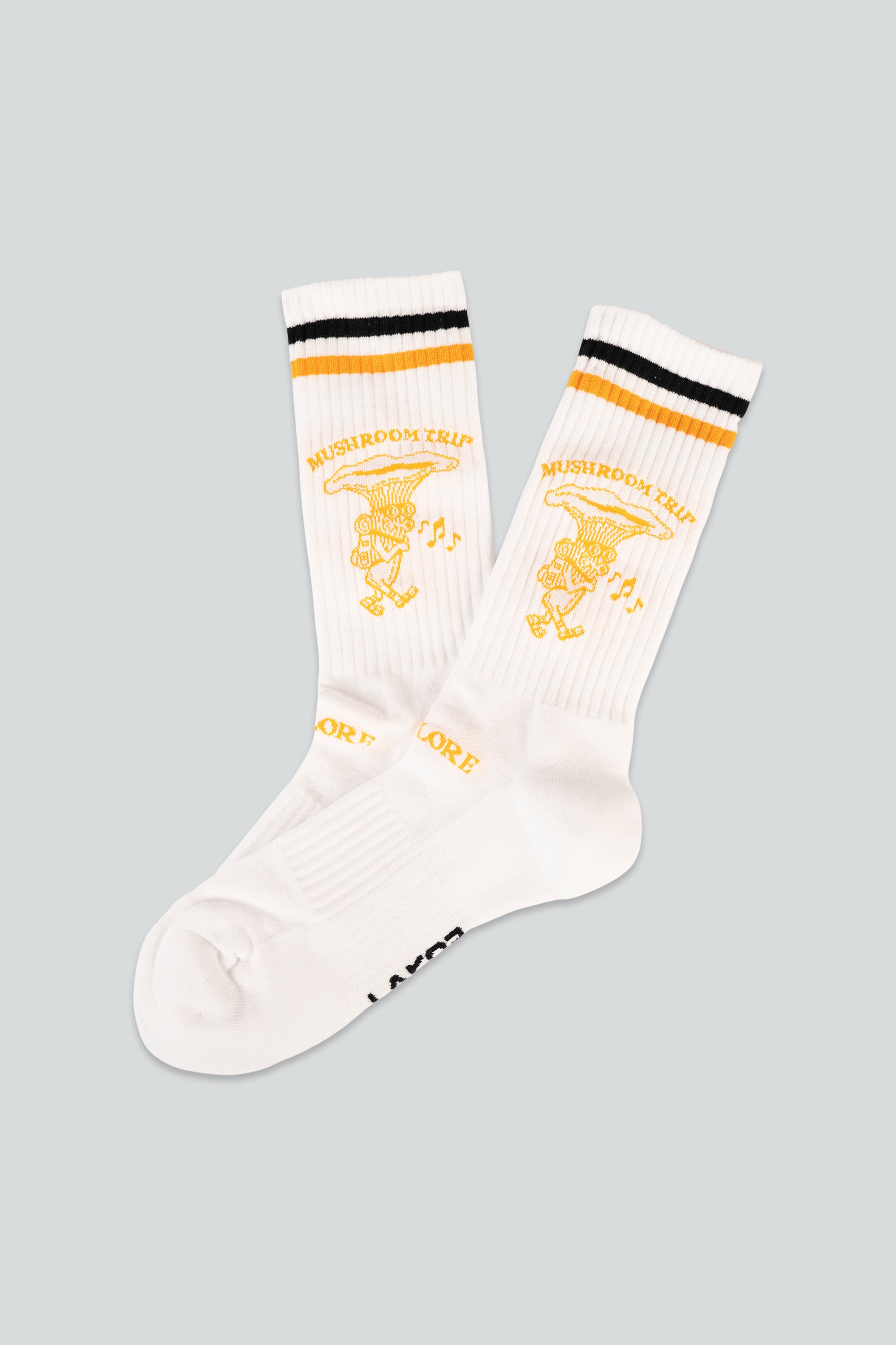 LAKOR Mushroom Trip Socks Tennis Socks White