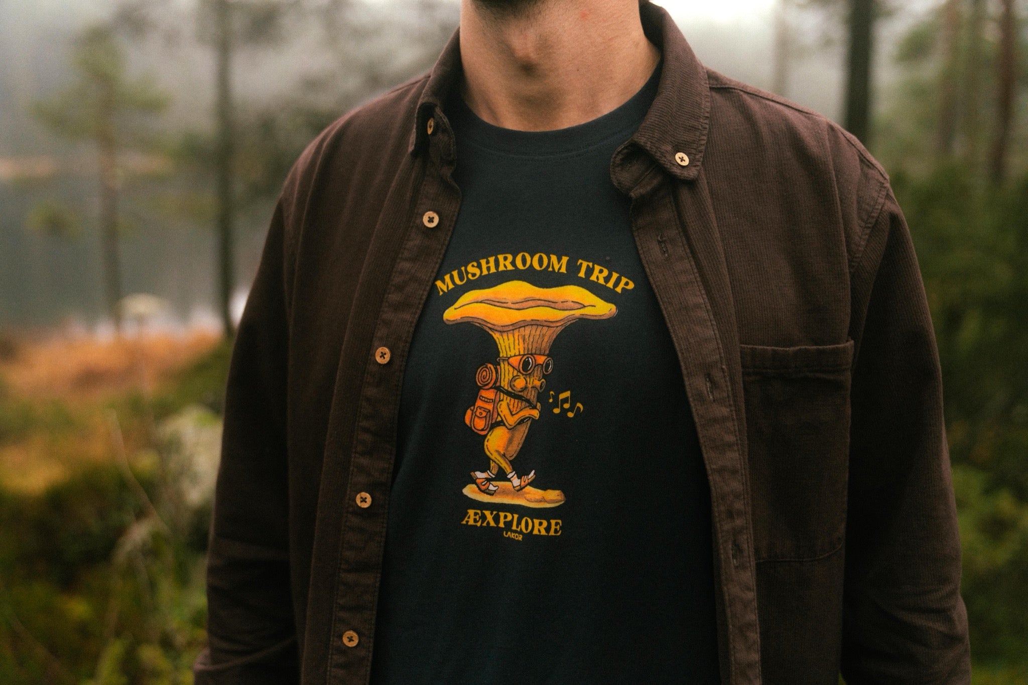 LAKOR Mushroom Trip T-shirt T-Shirt Blueberry
