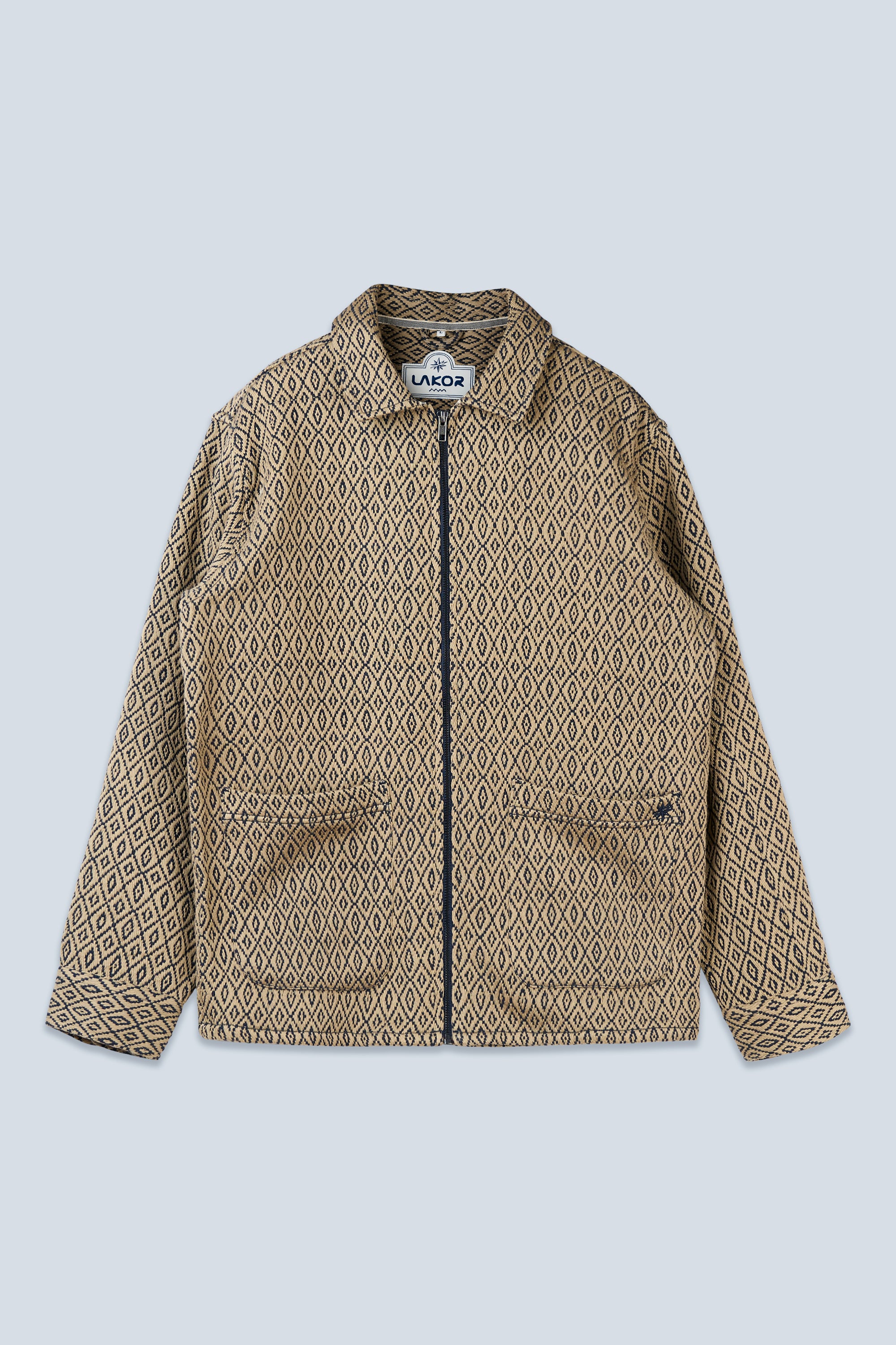 LAKOR Net Fix Jacquard Jacket Jacket Blueberry