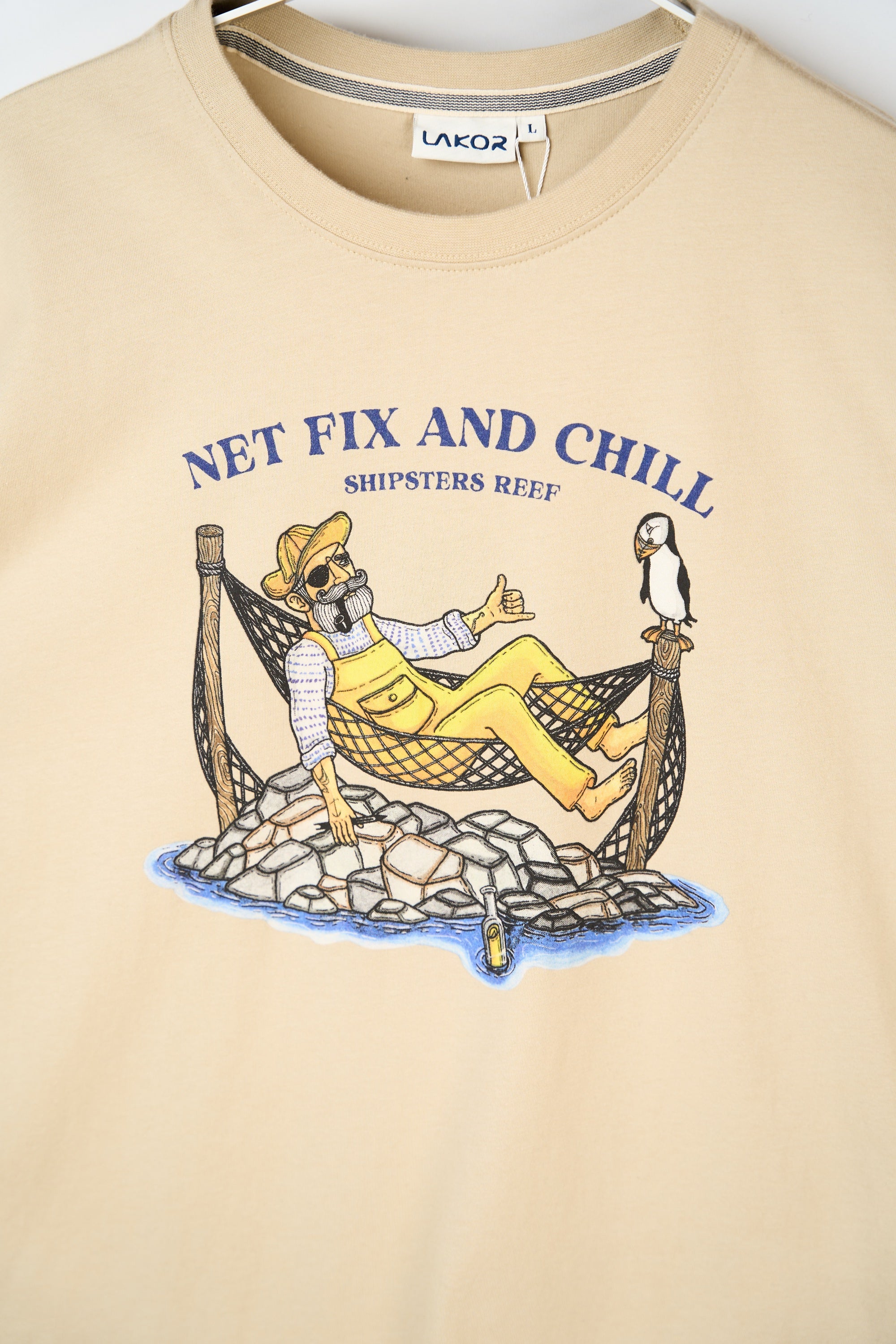 LAKOR Net Fix and Chill T-shirt T-Shirt White Pepper