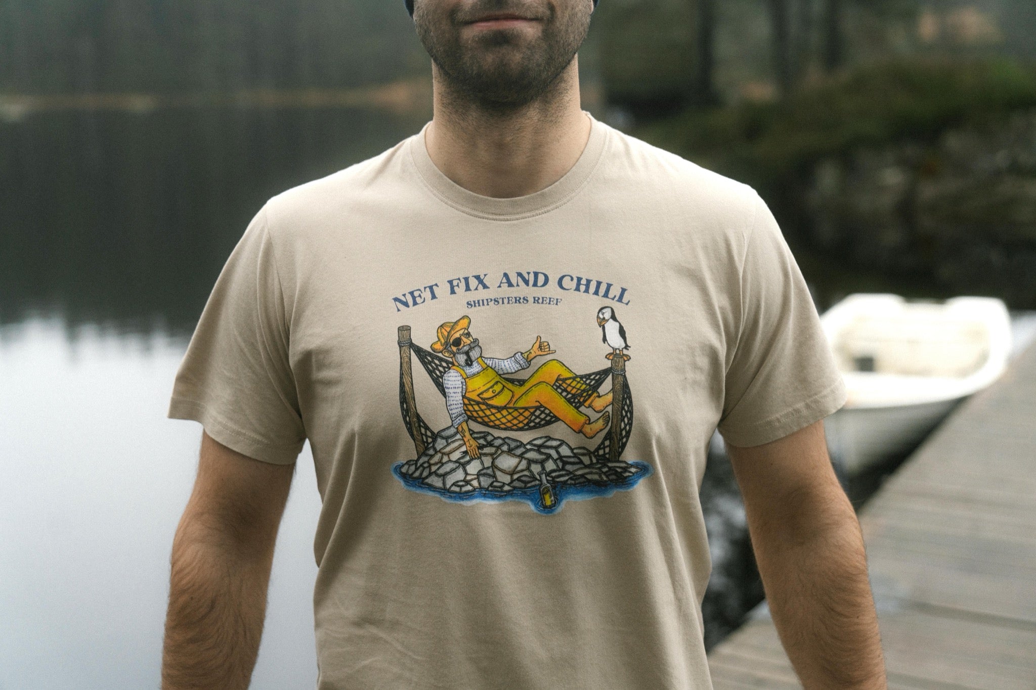 LAKOR Net Fix and Chill T-shirt T-Shirt White Pepper