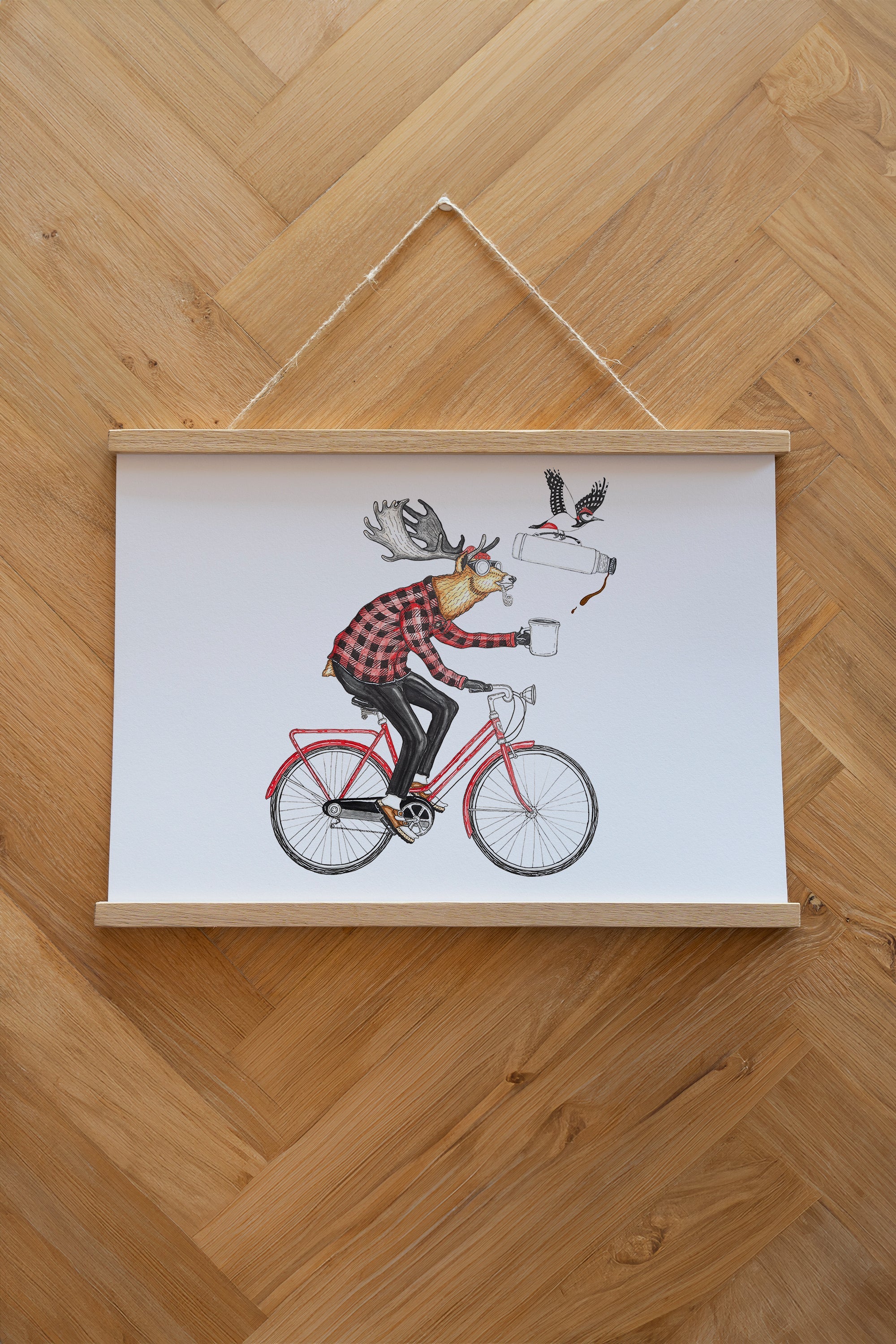 LAKOR Off To Work Plakat Poster White