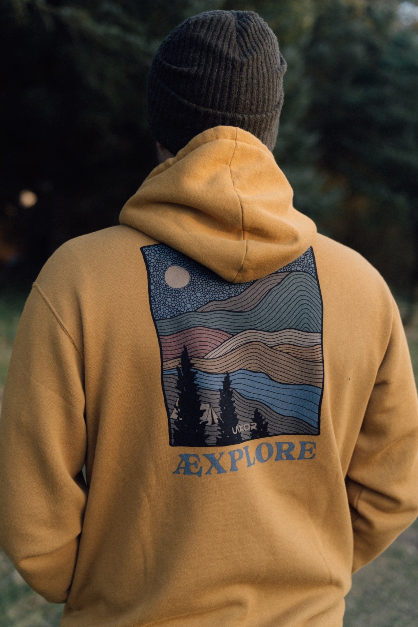 LAKOR Out There Zip Hoodie Sweatshirt Wood Thrush
