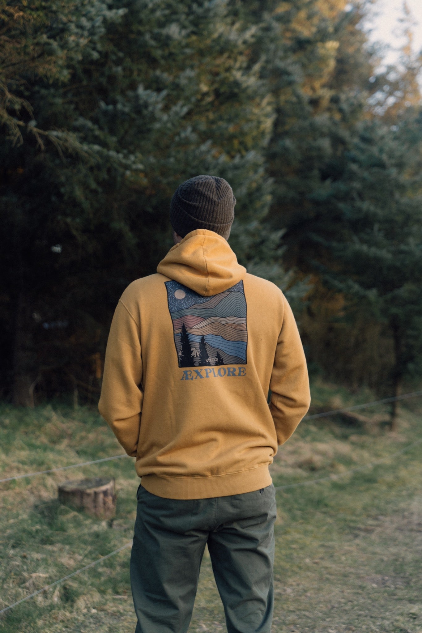 LAKOR Out There Zip Hoodie Sweatshirt Wood Thrush