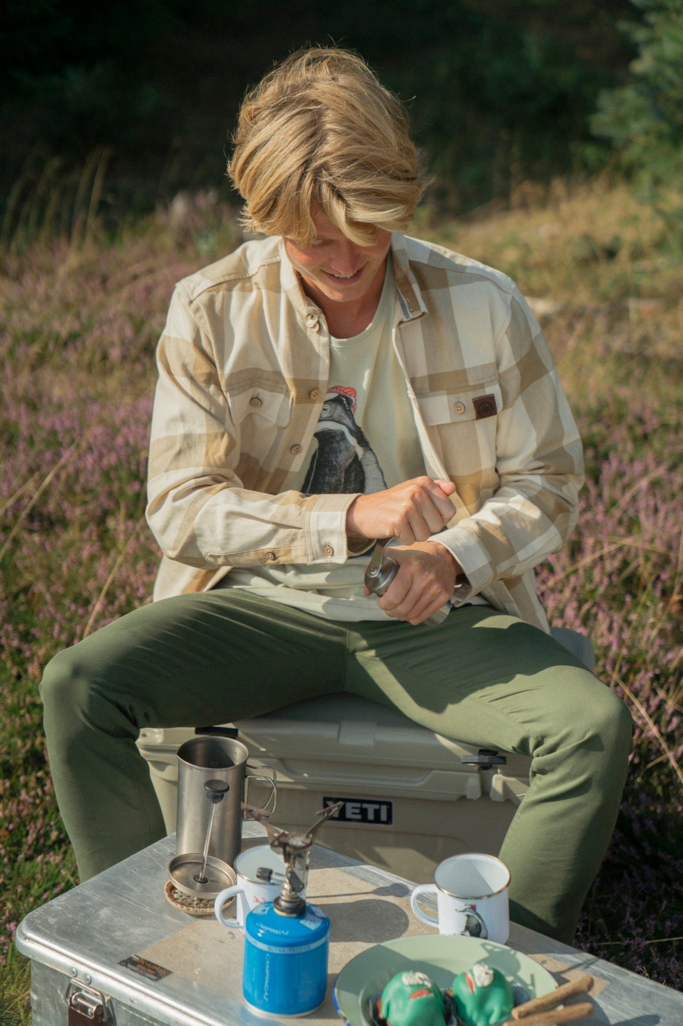 LAKOR Recycled Work Shirt Overshirt Light Brown