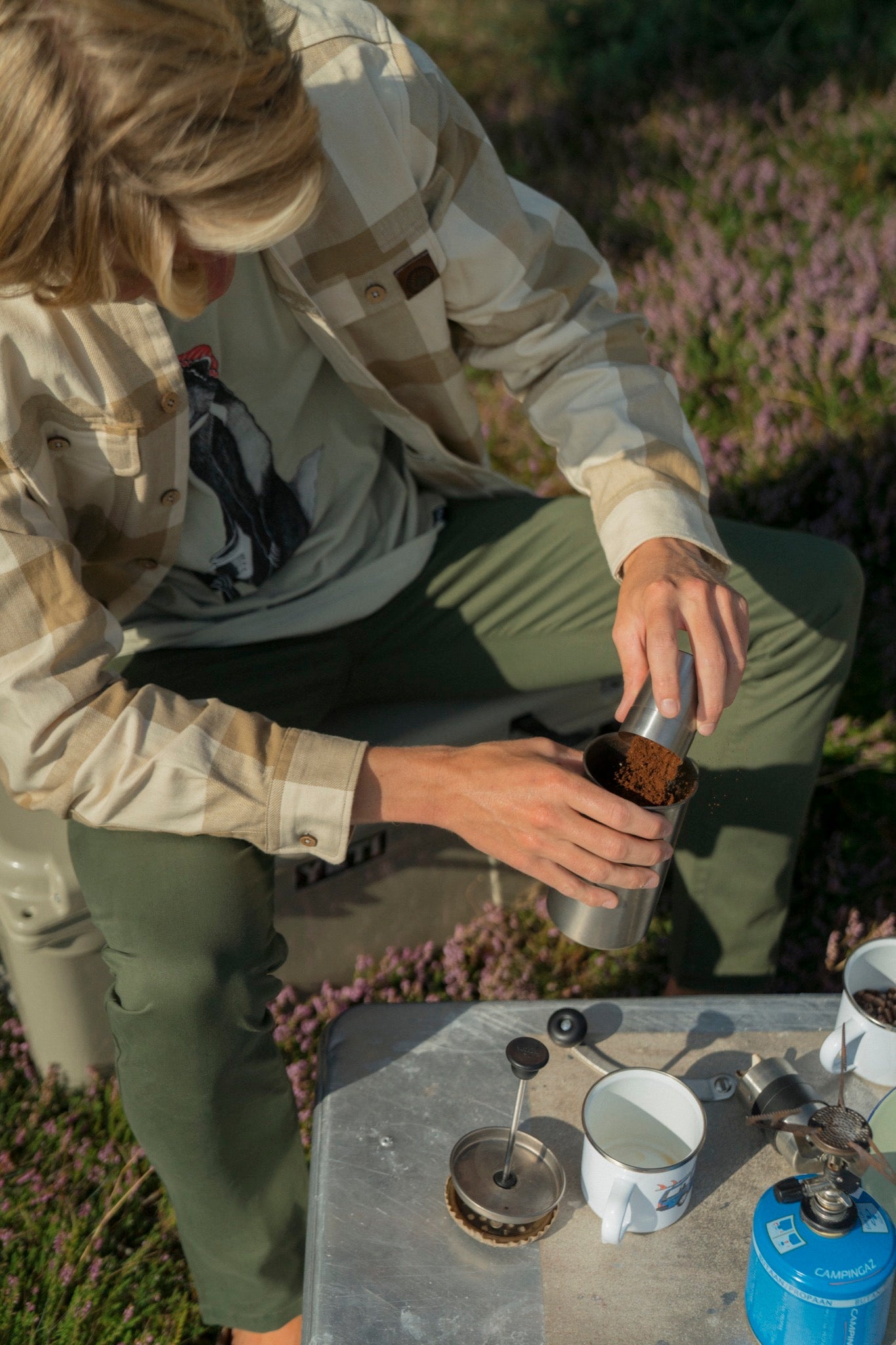 LAKOR Recycled Work Shirt Overshirt Light Brown