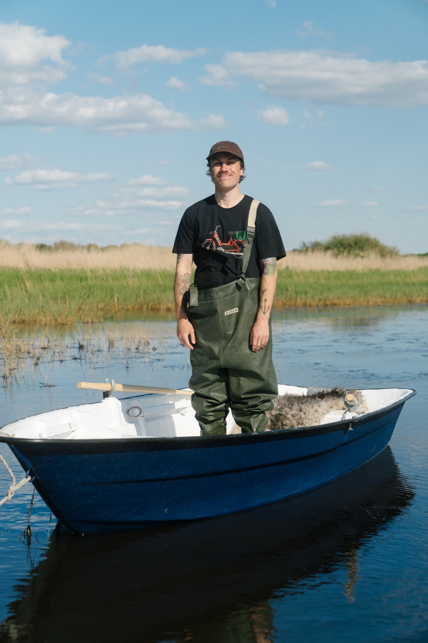LAKOR Red Maxi T-shirt T-Shirt Moonless Night