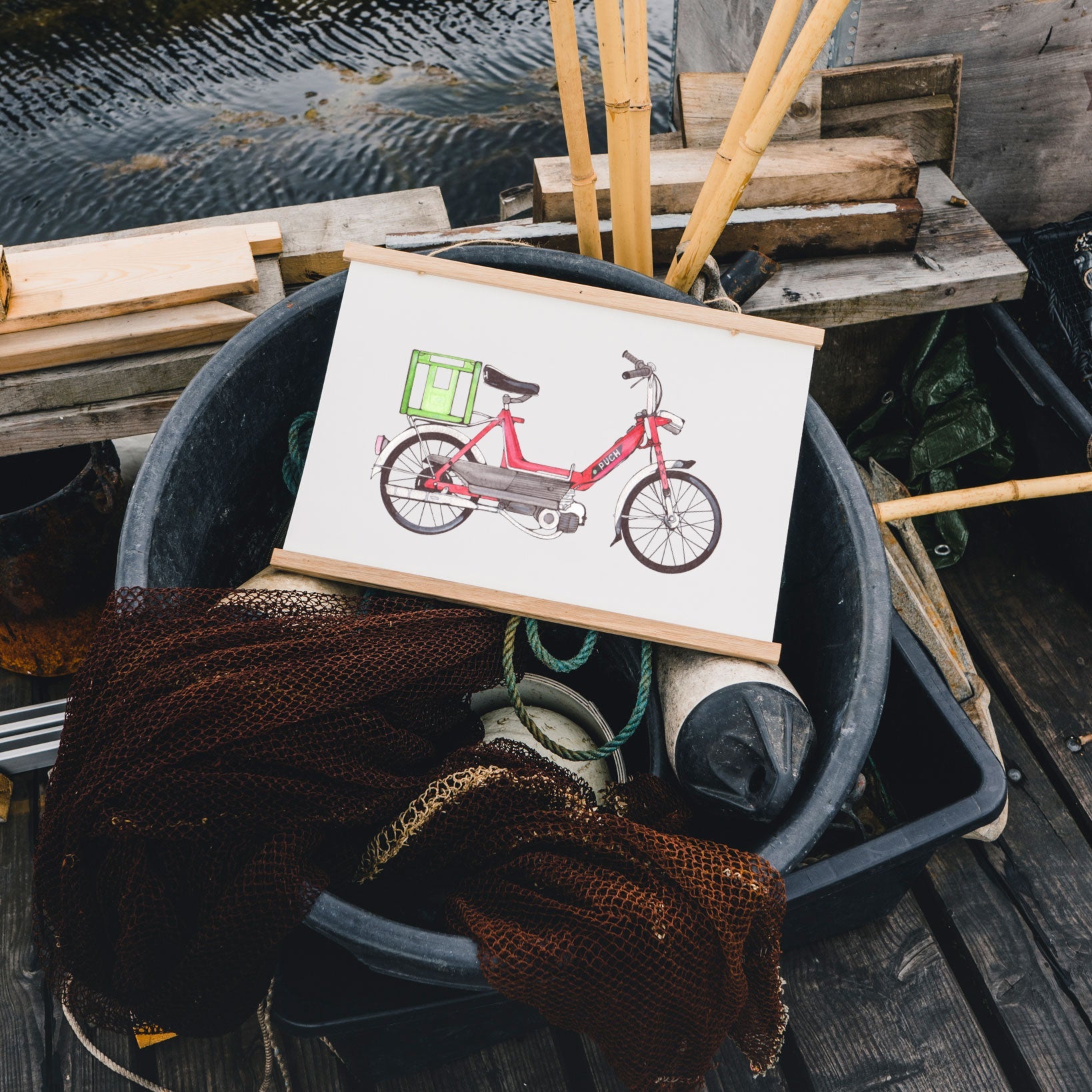 LAKOR Red Puch Plakat Poster White
