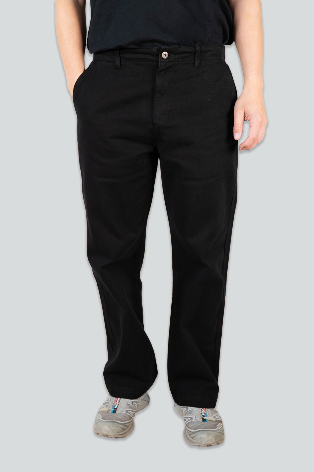 LAKOR Relaxed Twill Pants Pants Black
