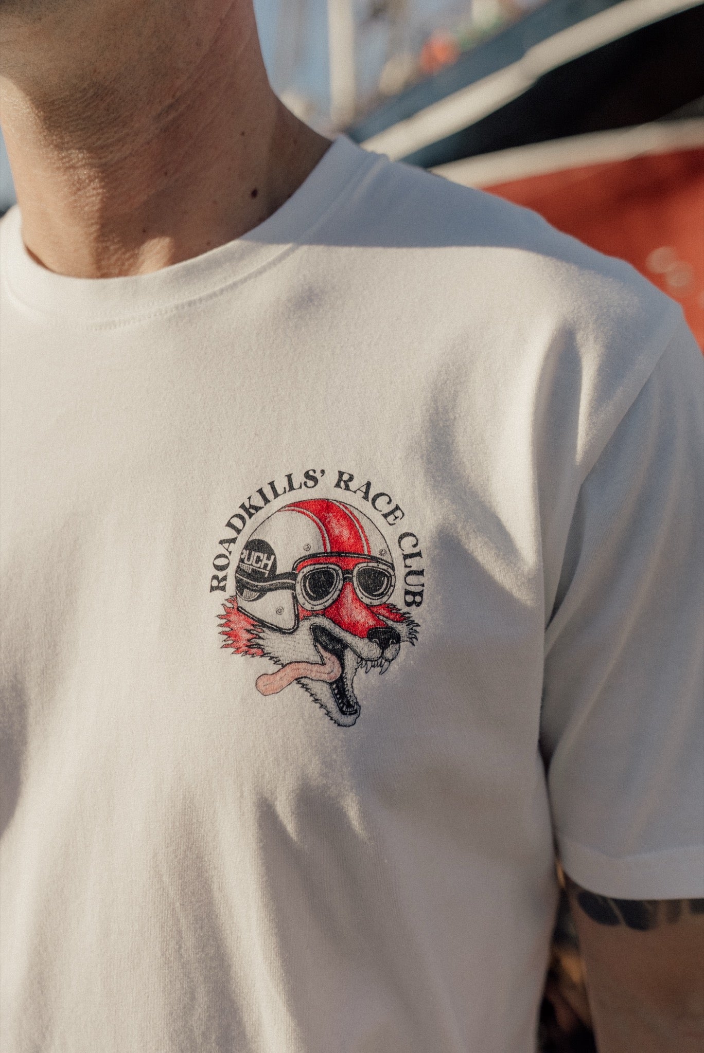 Roadkills' Race Club Back T-shirt - Star White