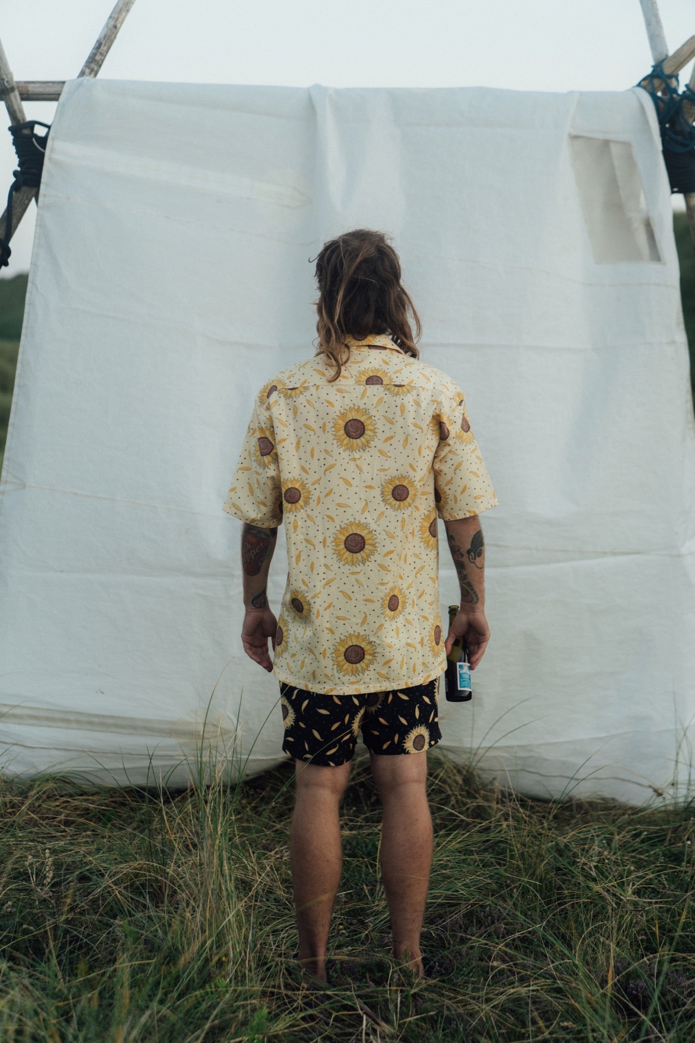 Sunflower Short Sleeve Shirt (Anise Flower)