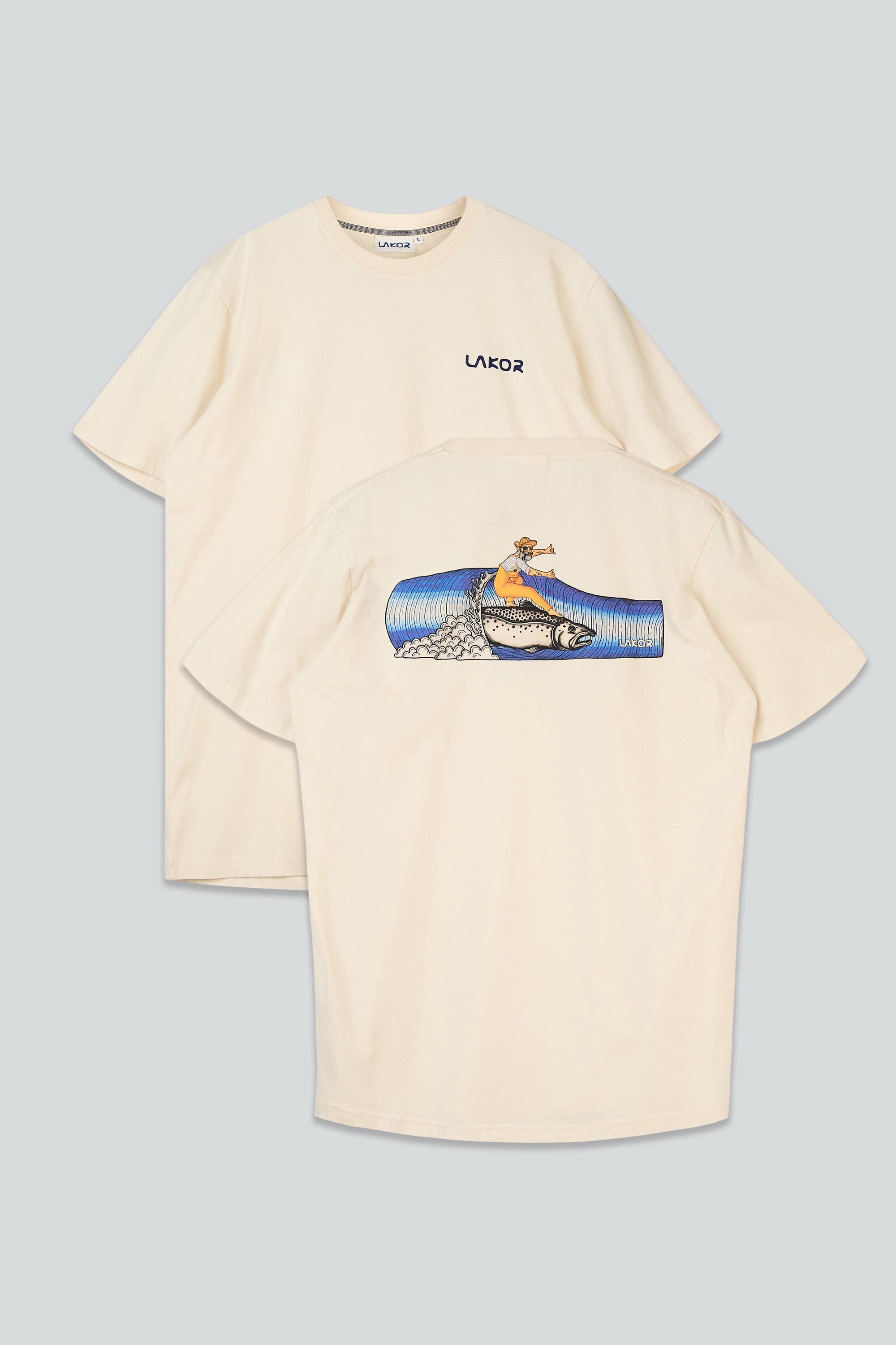 LAKOR Salmon Surfer T-shirt T-Shirt Rainy Day