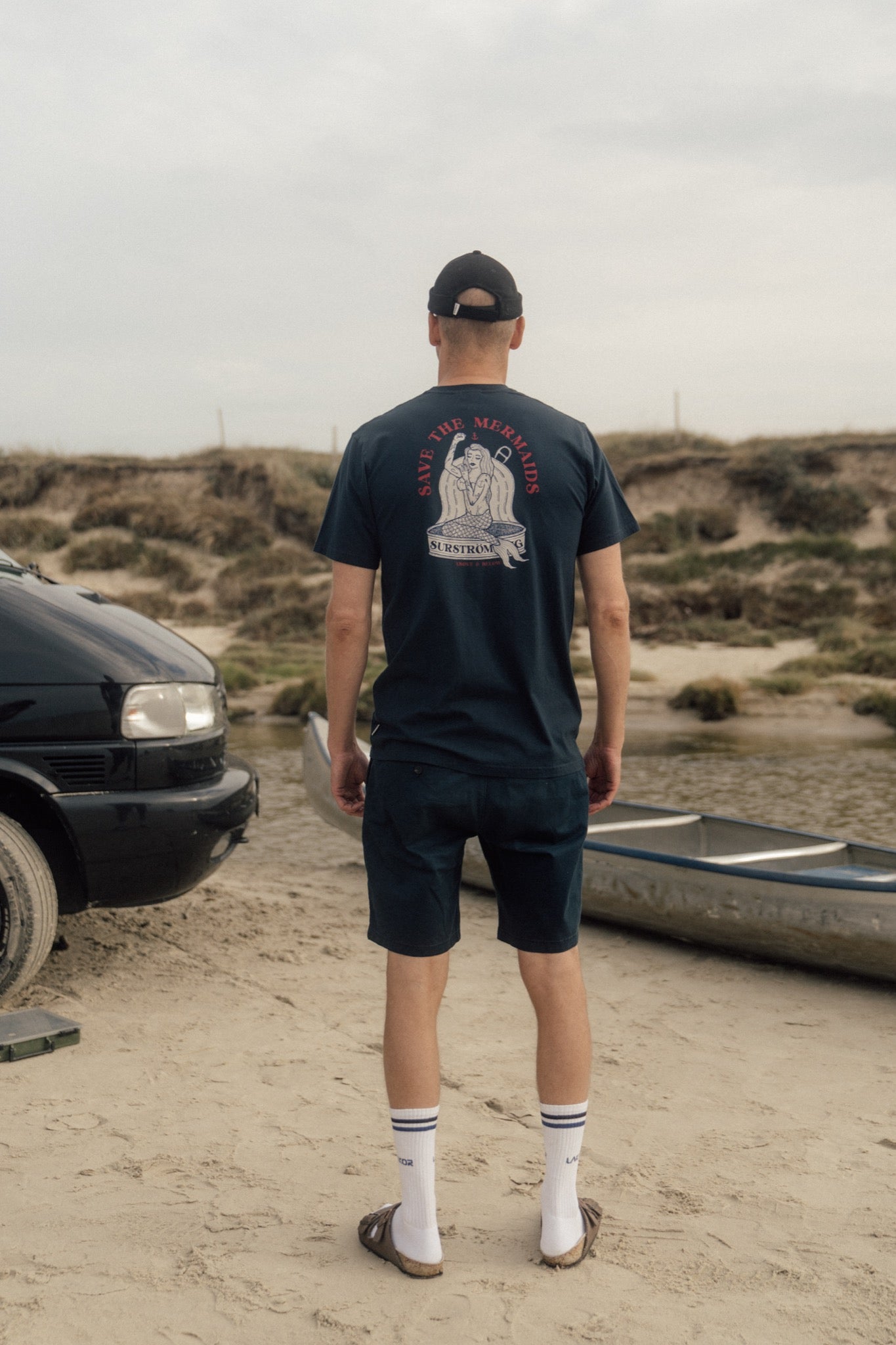 LAKOR Save The Mermaids Back T-shirt T-Shirt Blueberry