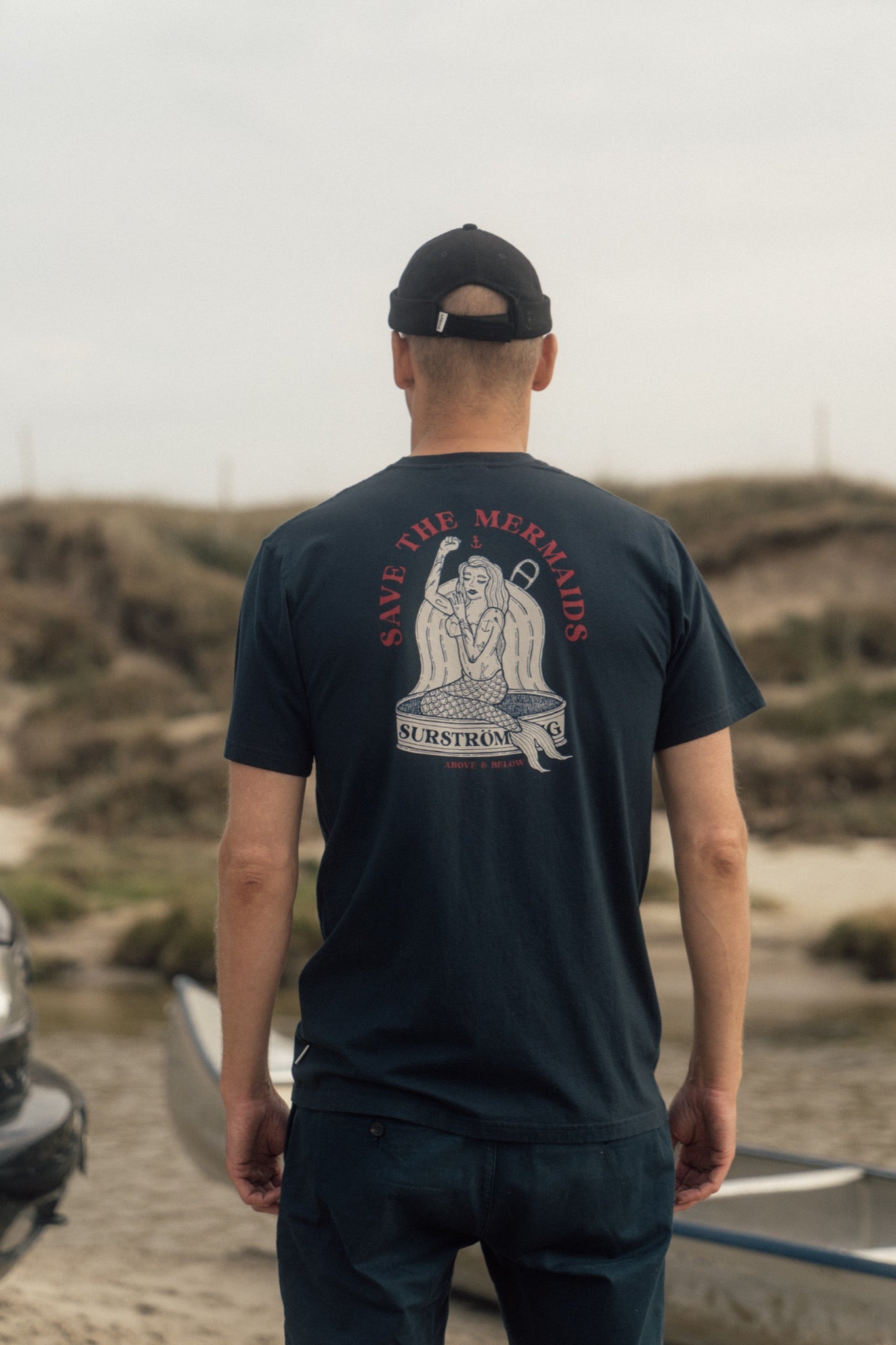 LAKOR Save The Mermaids Back T-shirt T-Shirt Blueberry