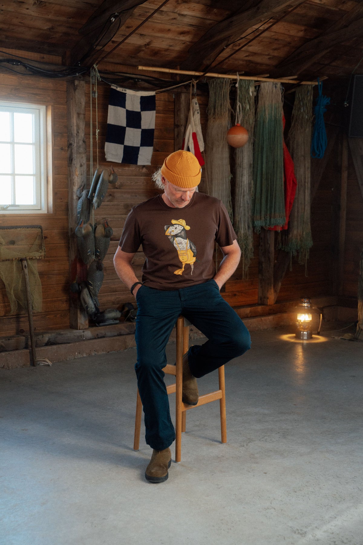 LAKOR Sea Parrot Seaman T-shirt T-Shirt Chicory Coffee