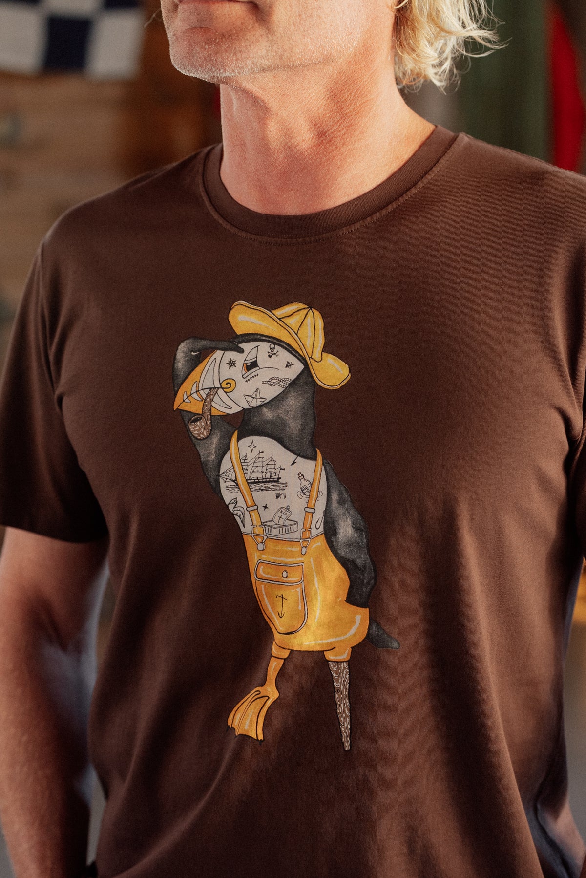 LAKOR Sea Parrot Seaman T-shirt T-Shirt Chicory Coffee