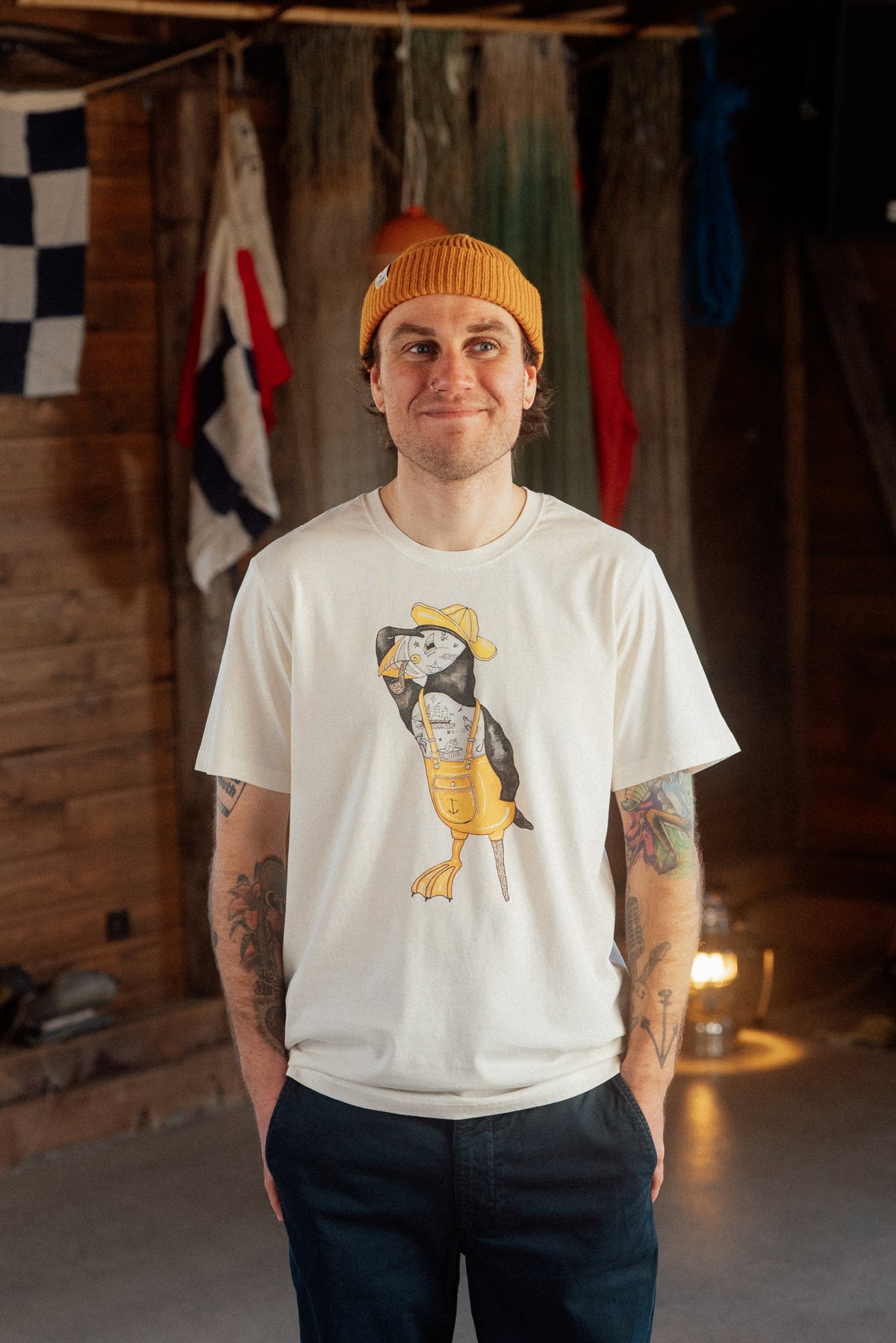 LAKOR Sea Parrot Seaman T-shirt T-Shirt Star White