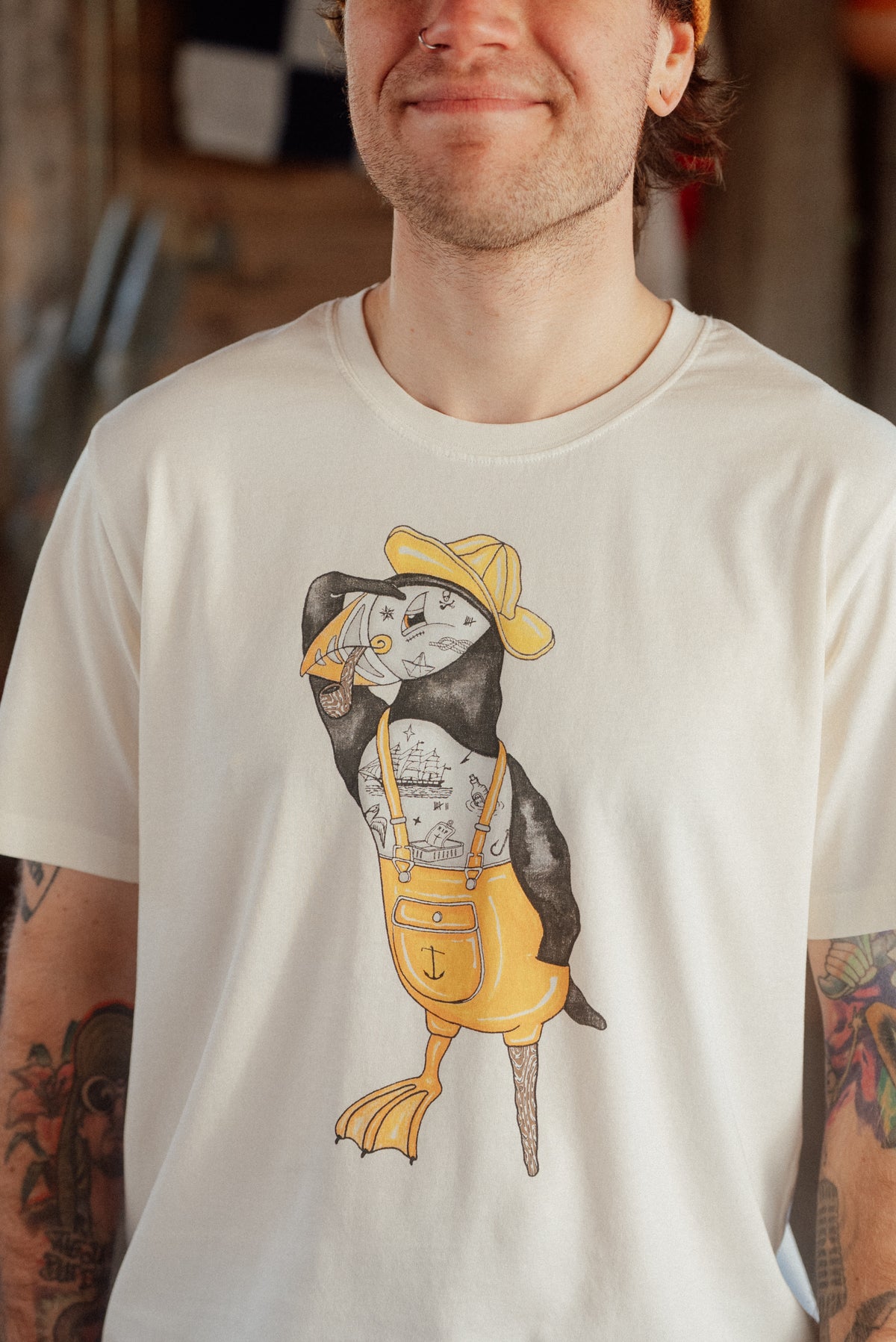 LAKOR Sea Parrot Seaman T-shirt T-Shirt Star White