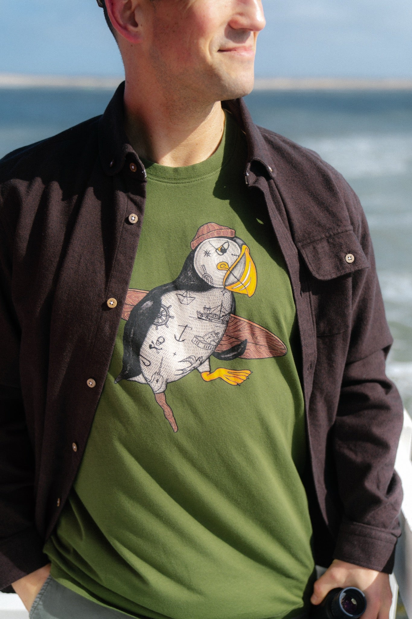LAKOR Sea Parrot Surf T-shirt T-Shirt Riffle Green
