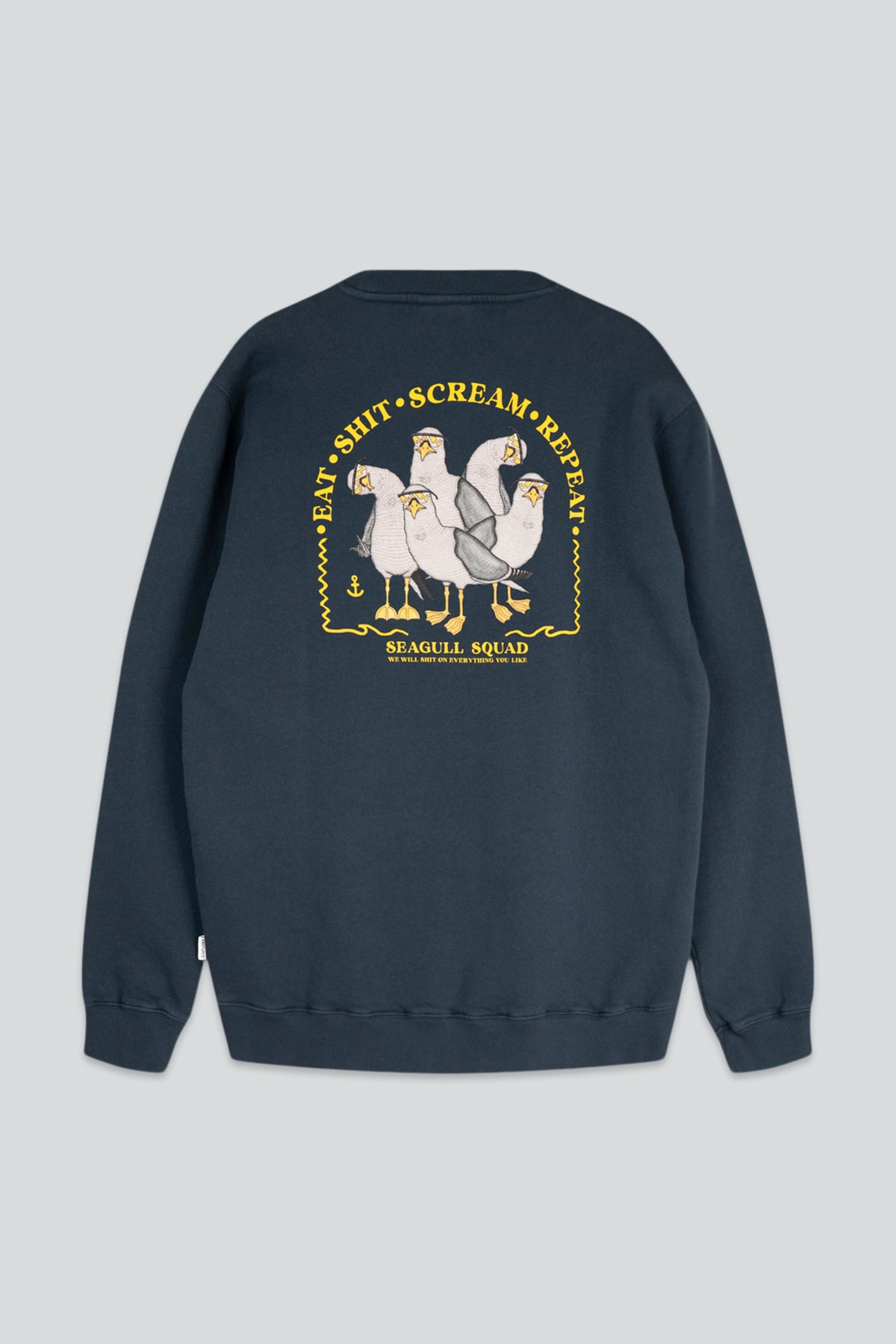 LAKOR Seagull Squad Back Crewneck Sweatshirt Blueberry