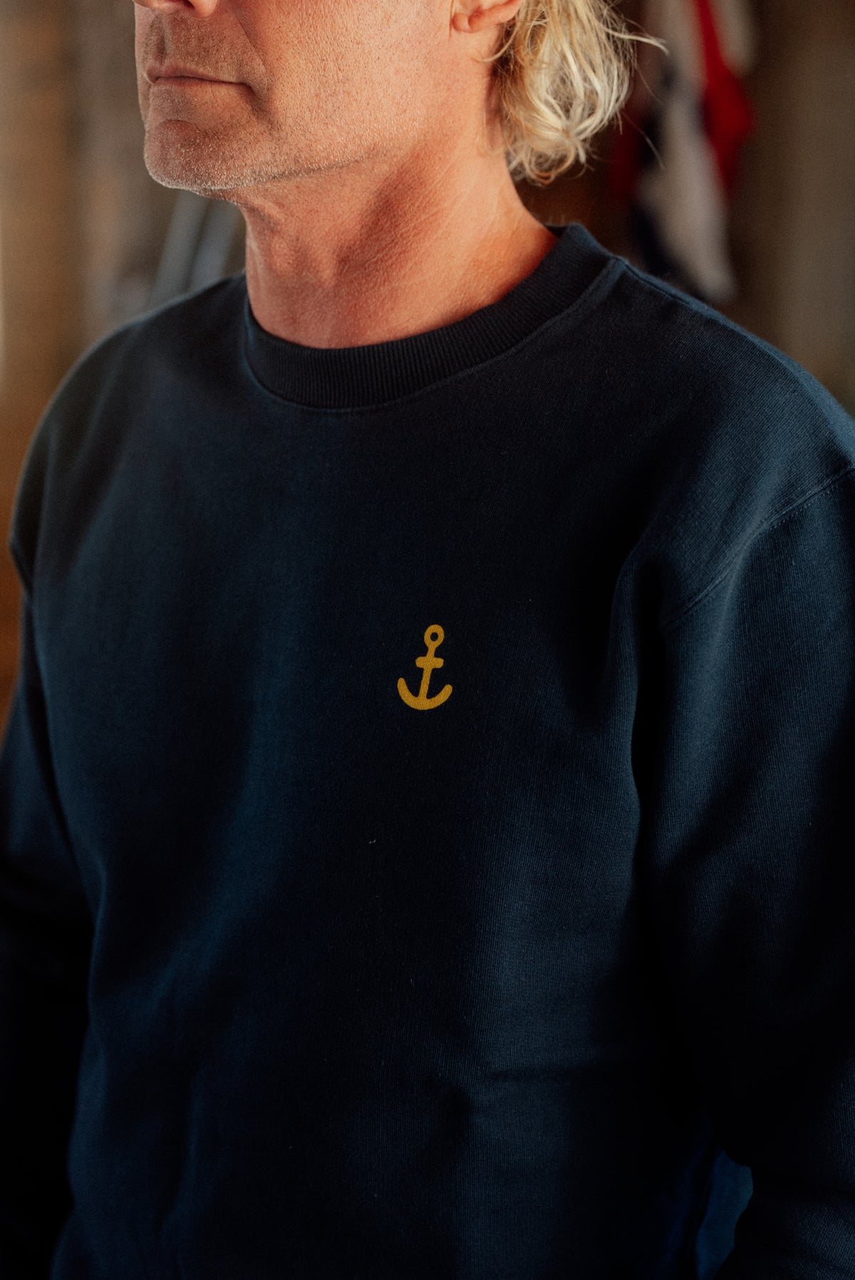LAKOR Seagull Squad Back Crewneck Sweatshirt Blueberry