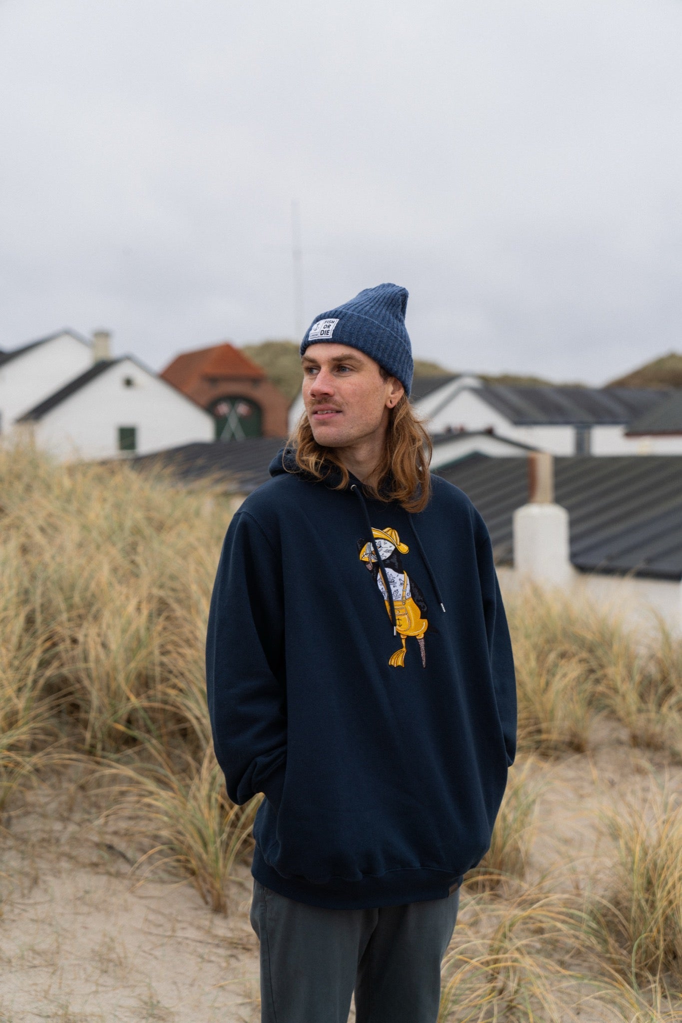 LAKOR Seaparrot Seaman Hoodie Sweatshirt Blueberry