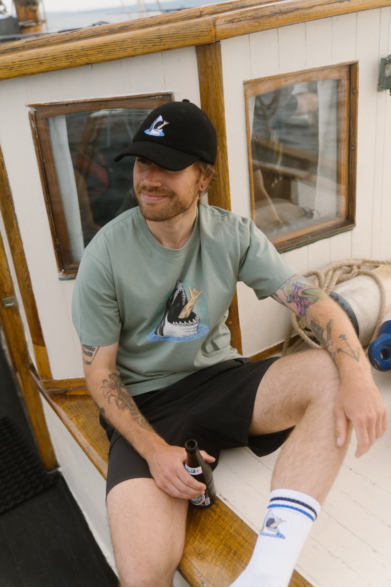 LAKOR Shark Shaka Tennis Socks Tennis Socks White