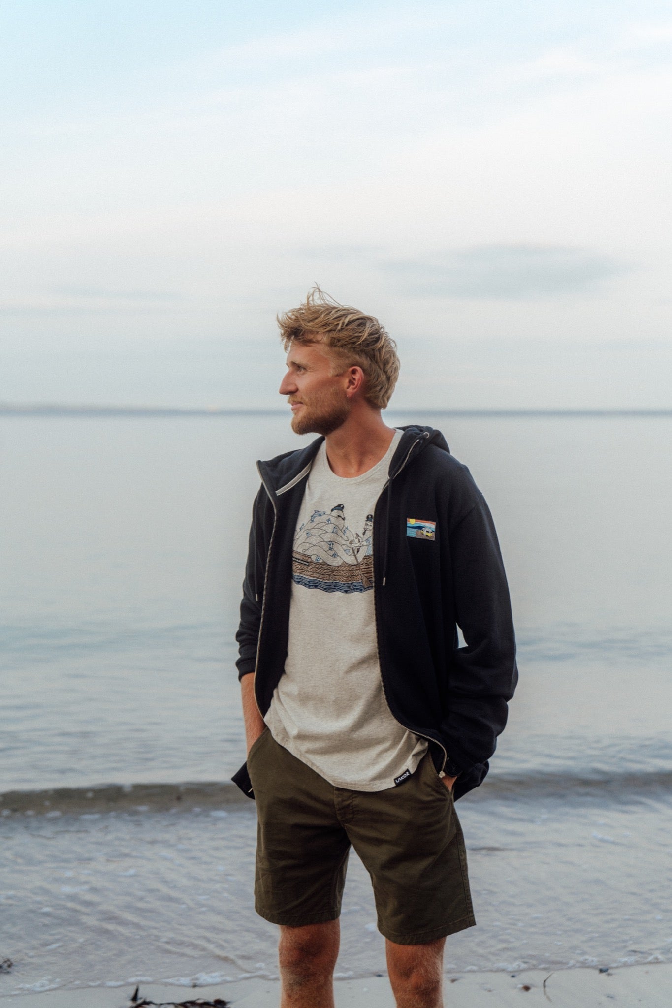 LAKOR Simply Trippin' Zip Hoodie Sweatshirt Moonless Night