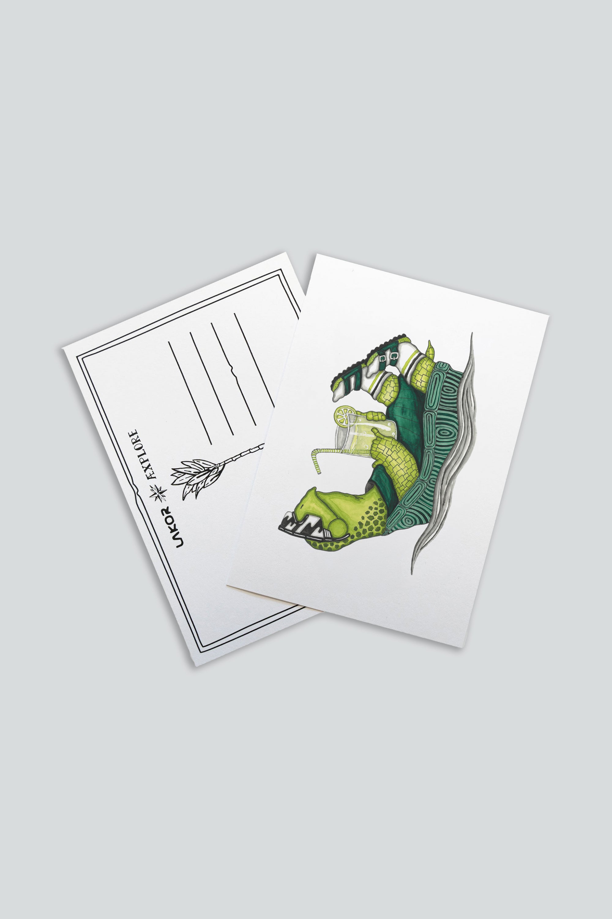 Slow Flow Postcard - White | LAKOR