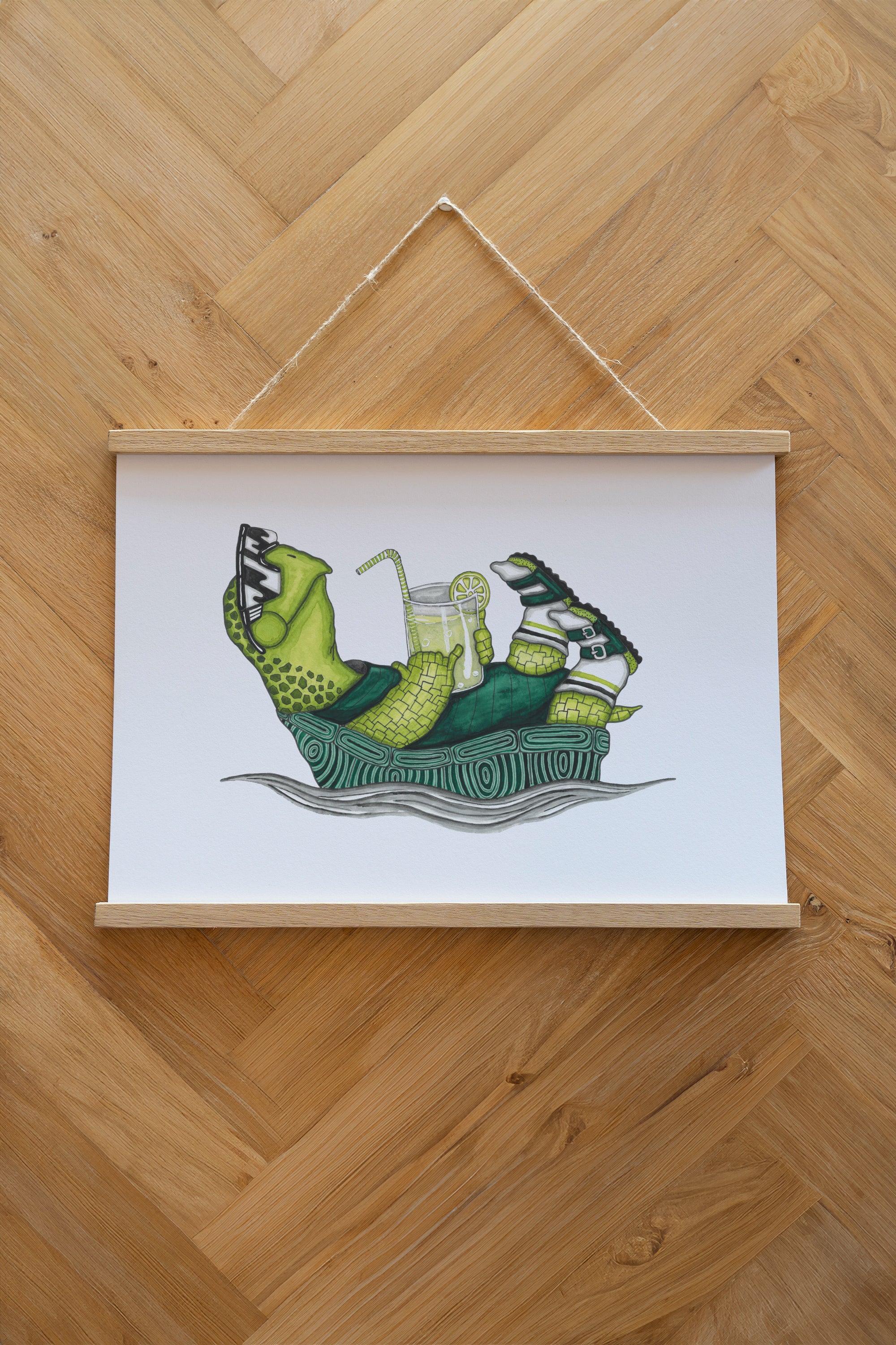 Slow Flow Plakat - White