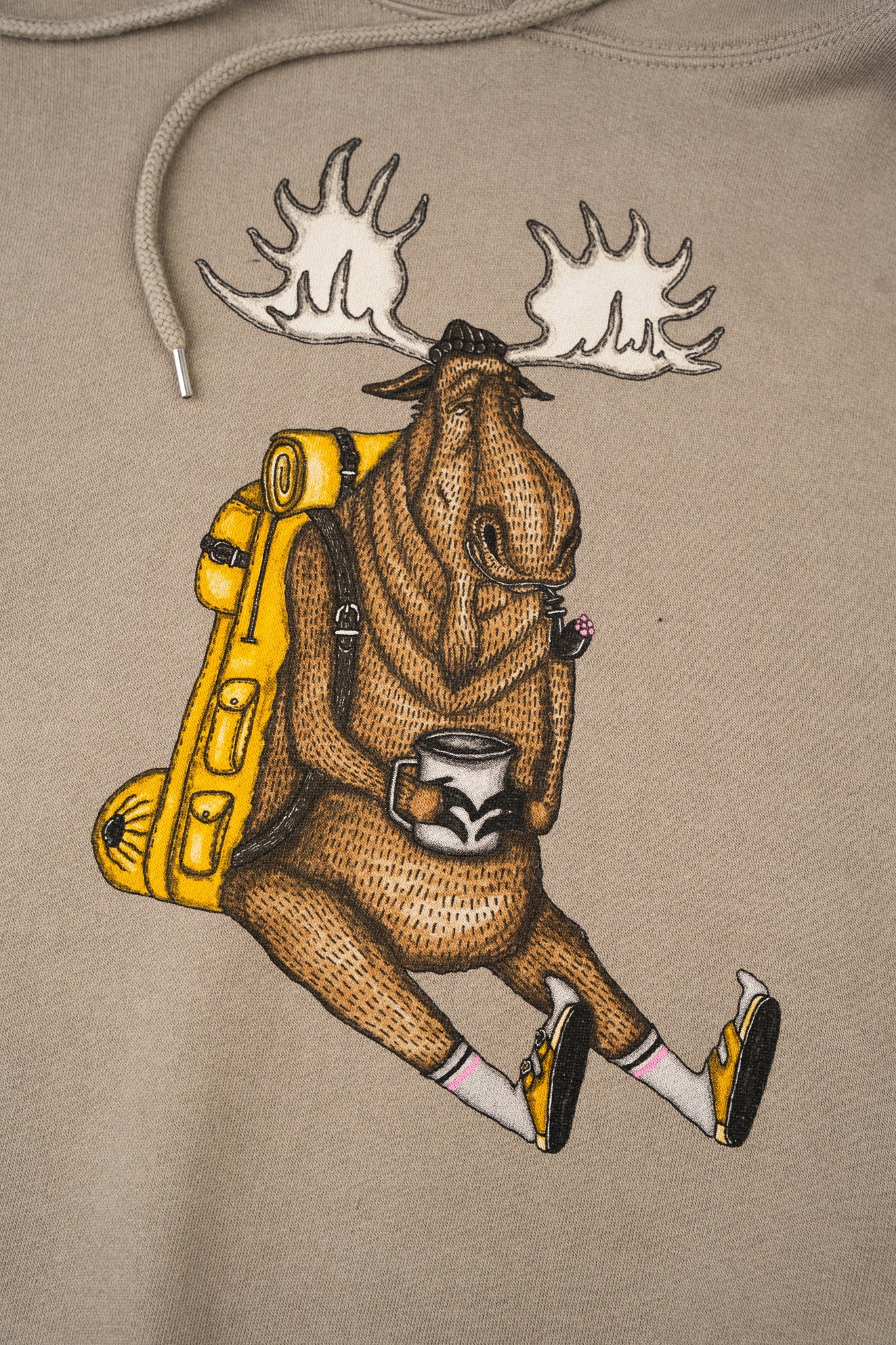 LAKOR Snooze Moose Hoodie Sweatshirt Fallen Rock