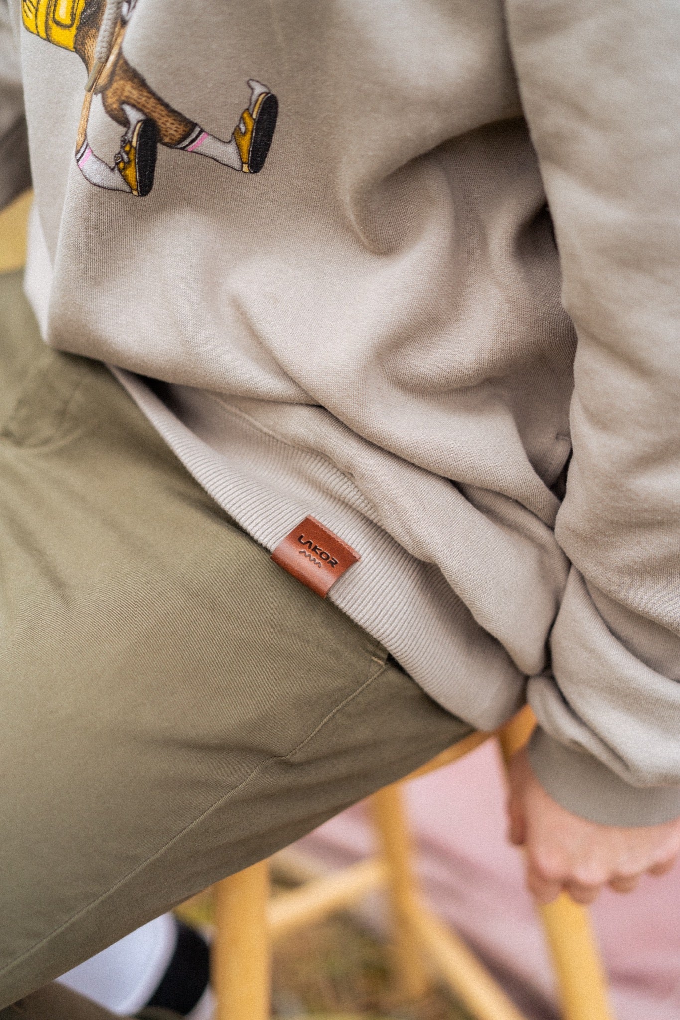 LAKOR Snooze Moose Hoodie Sweatshirt Fallen Rock