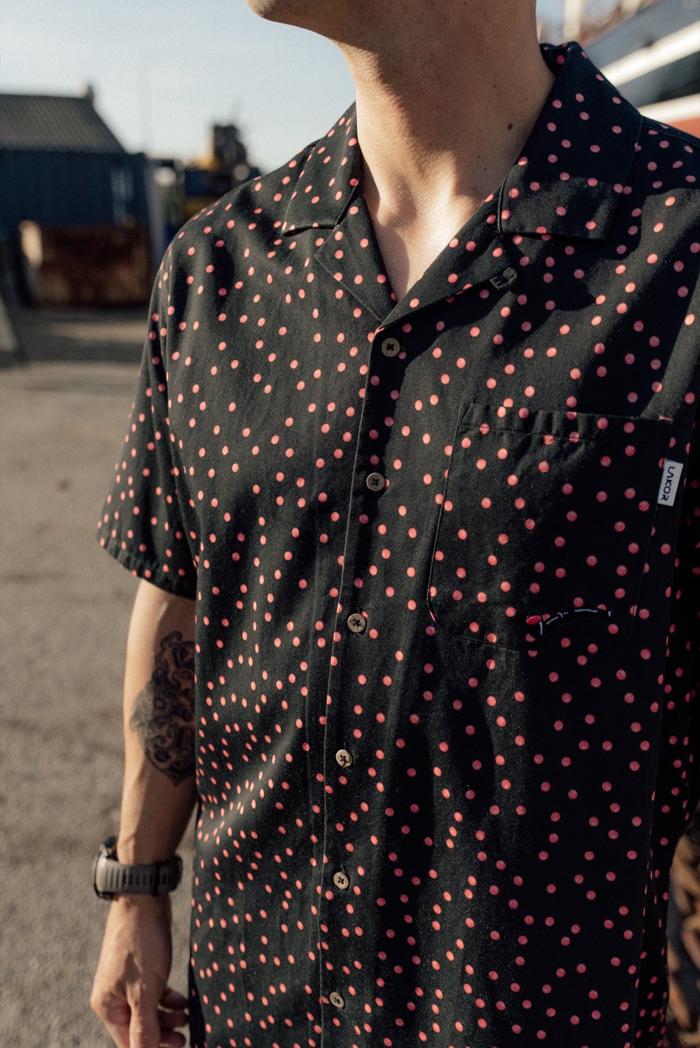 LAKOR Sprinkle Lakridspibe Short Sleeve Shirt Short Sleeve Shirt Moonless Night