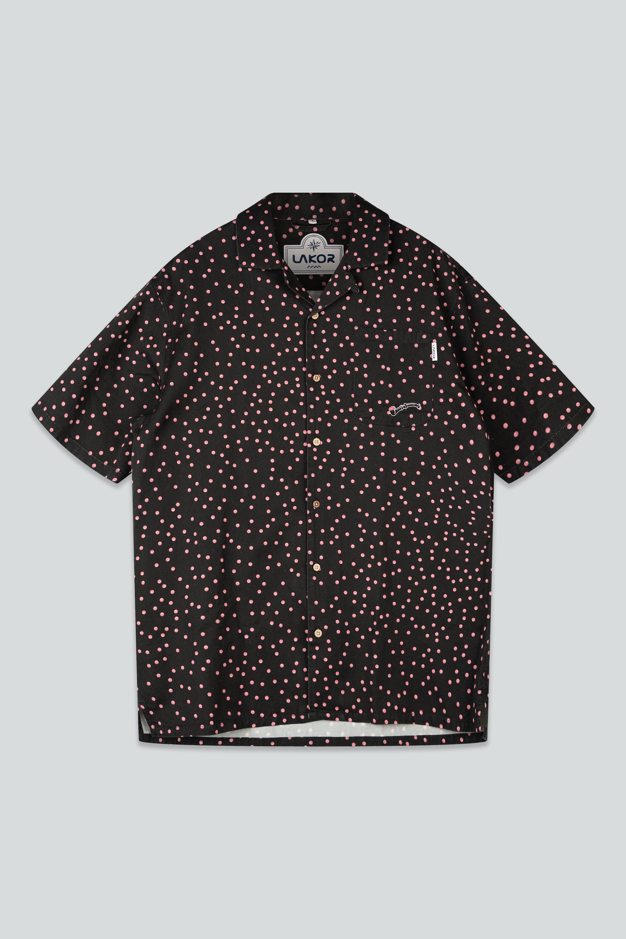 LAKOR Sprinkle Lakridspibe Short Sleeve Shirt Short Sleeve Shirt Moonless Night
