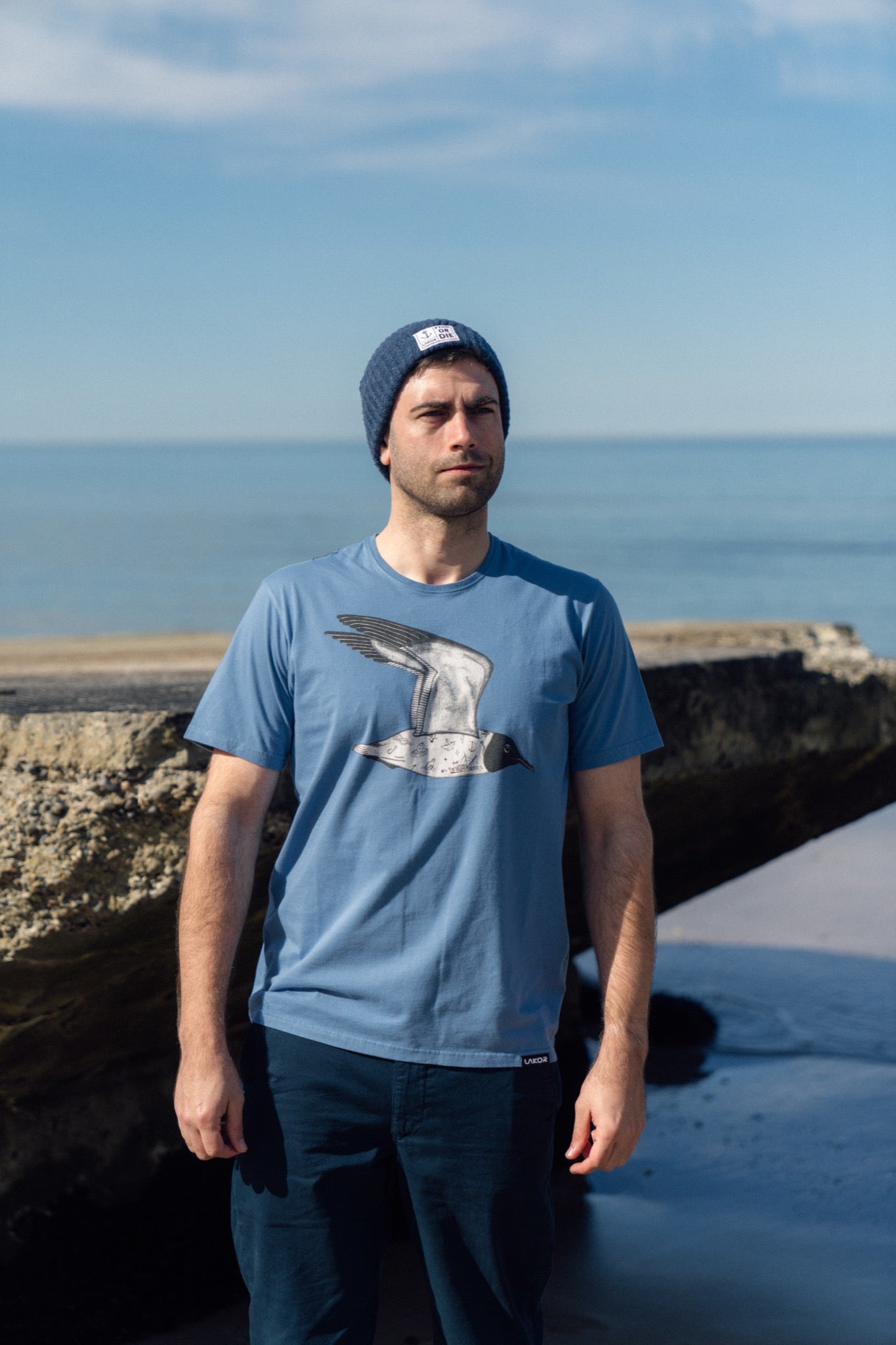 LAKOR Tattooed Seagull T-shirt T-Shirt Captains Blue