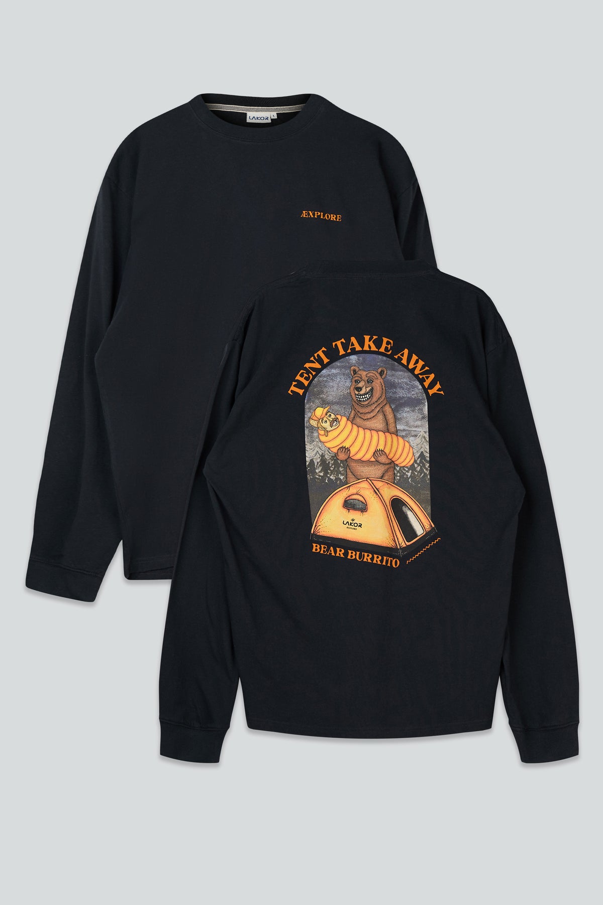 LAKOR Tent Takeaway Boxfit LS T-shirt T-Shirt Moonless Night