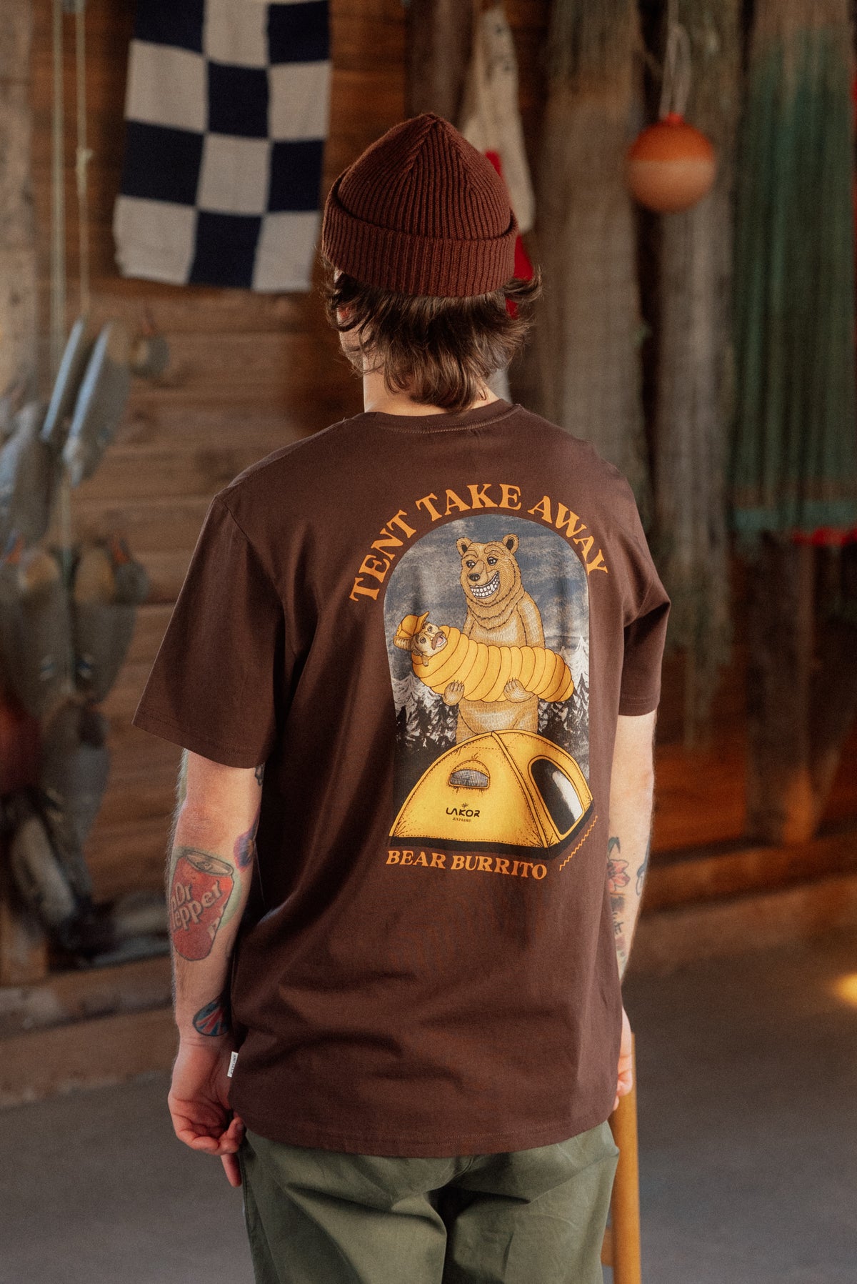LAKOR Tent Takeaway T-shirt T-Shirt Chicory Coffee