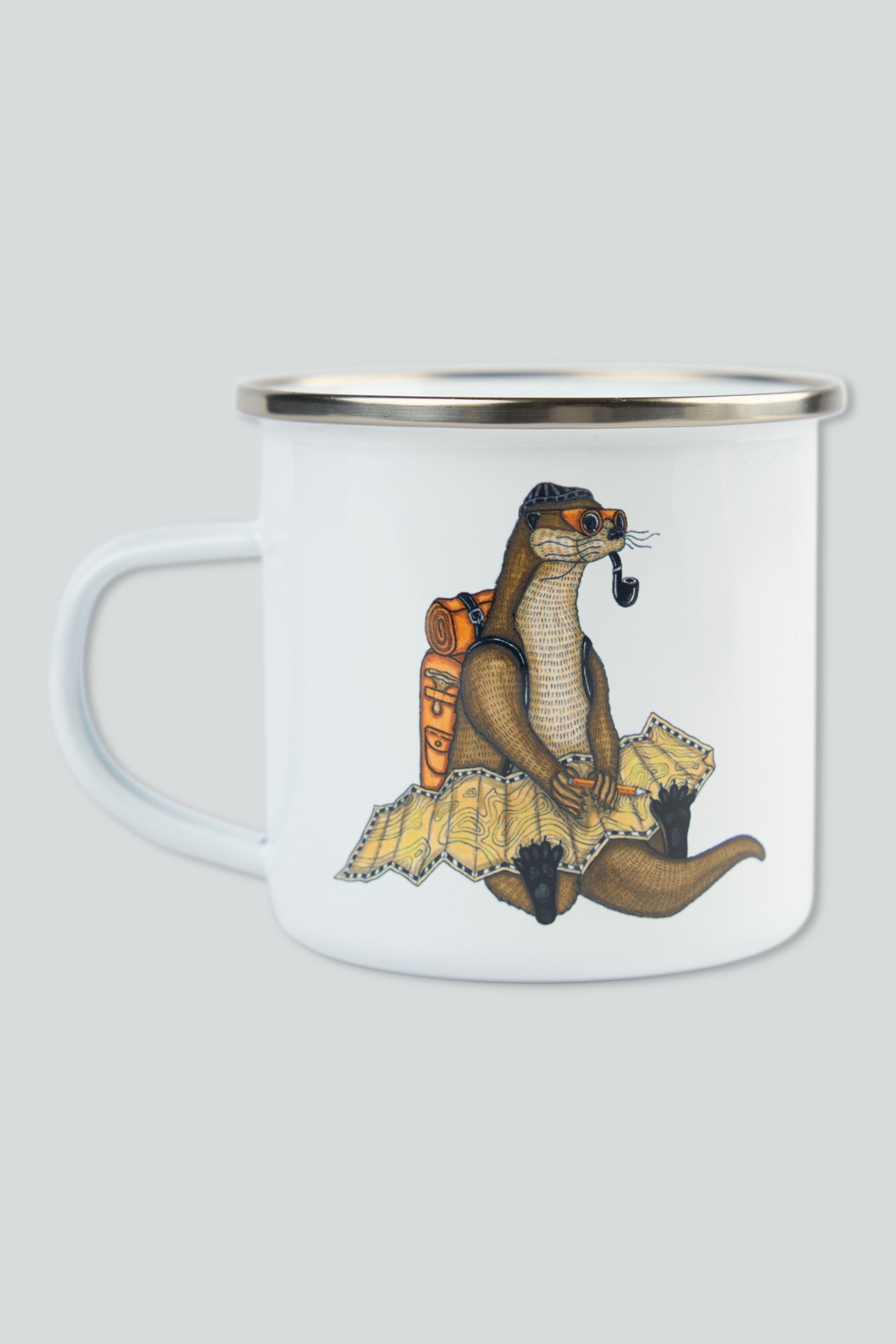 LAKOR The Otter Way Emaljekrus Mug White