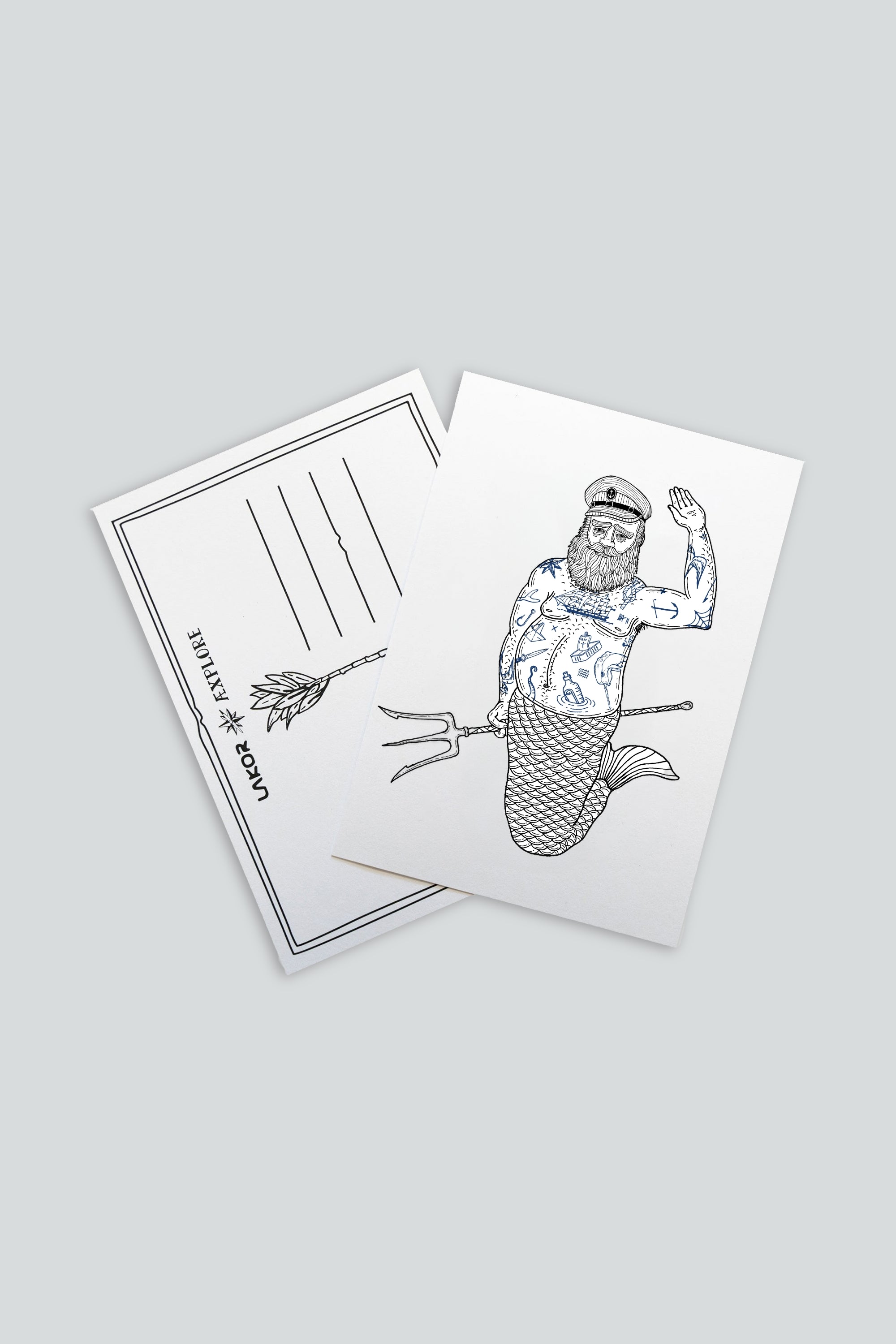 LAKOR The Real Neptune Postkort Postcard White