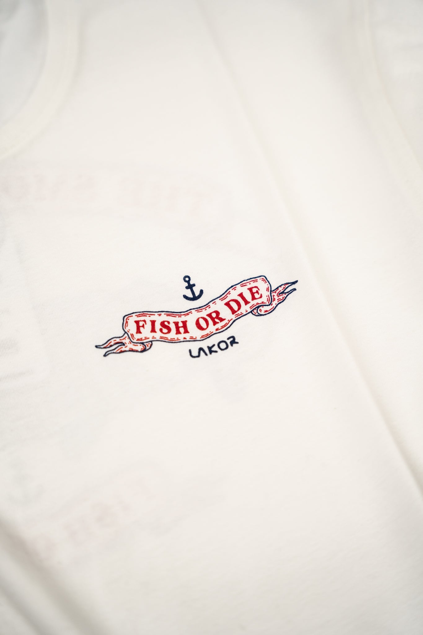 LAKOR The Smoking Salmon Back T-shirt T-Shirt Star White