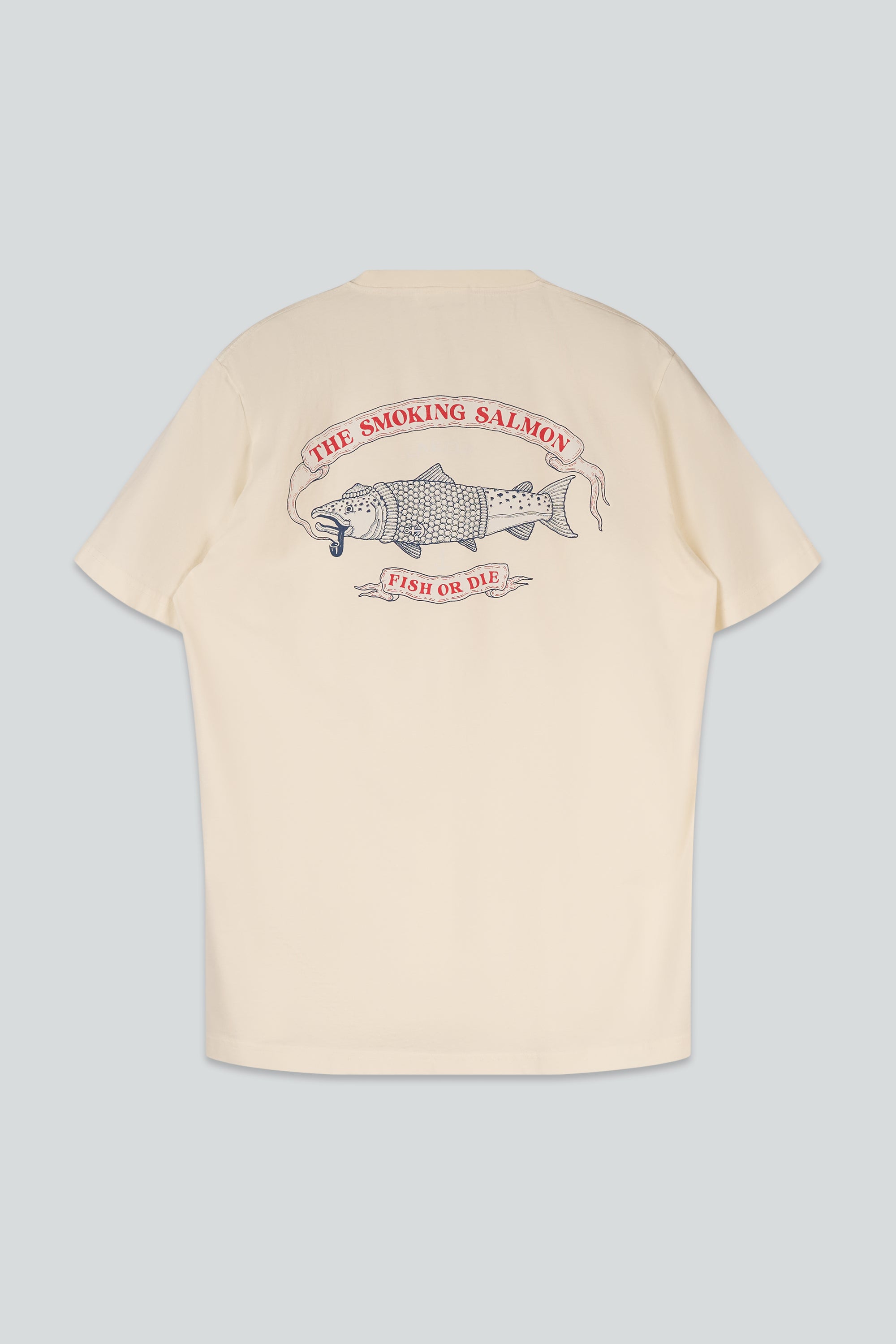 LAKOR The Smoking Salmon T-shirt T-Shirt Star White
