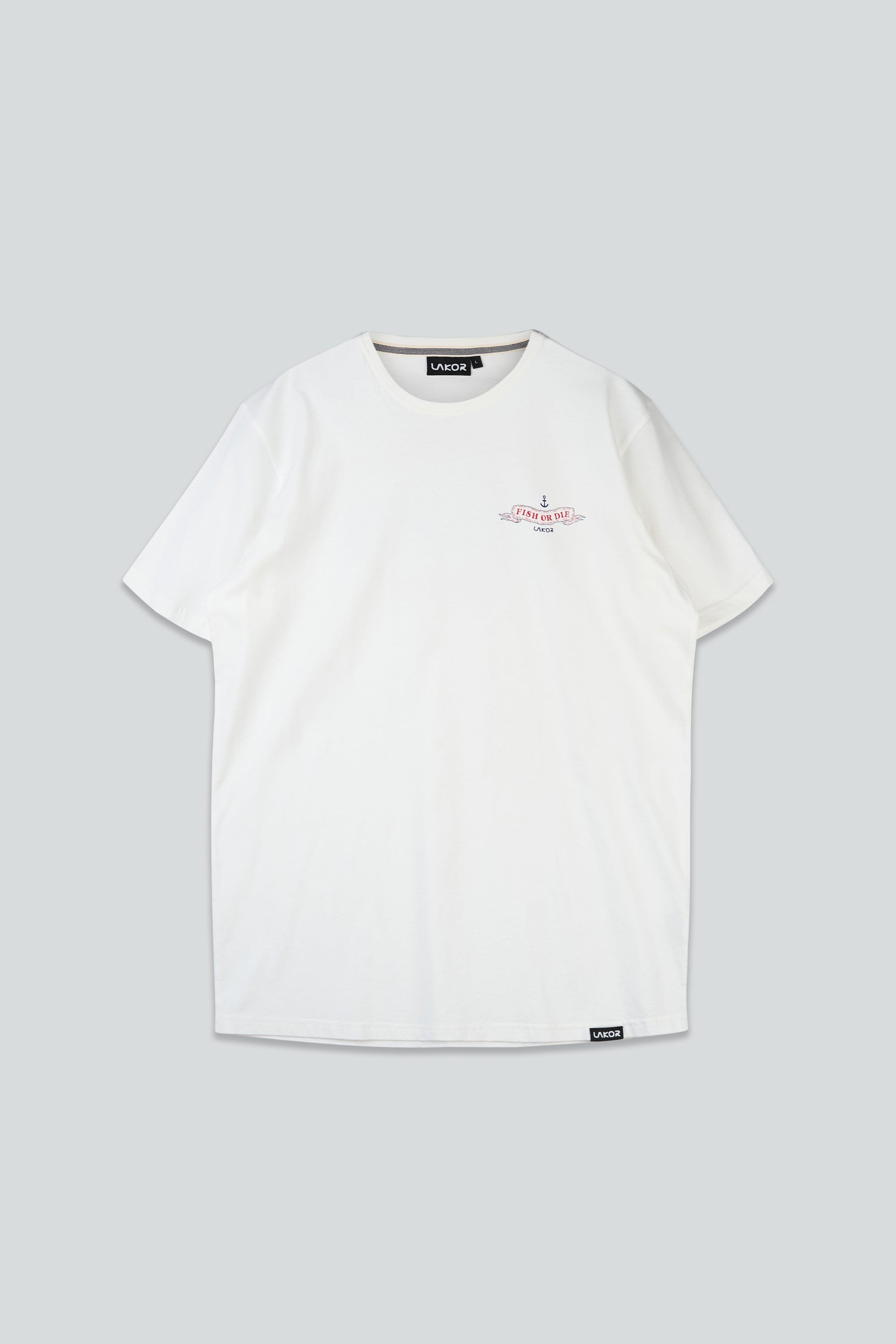 LAKOR The Smoking Salmon T-shirt T-Shirt Star White