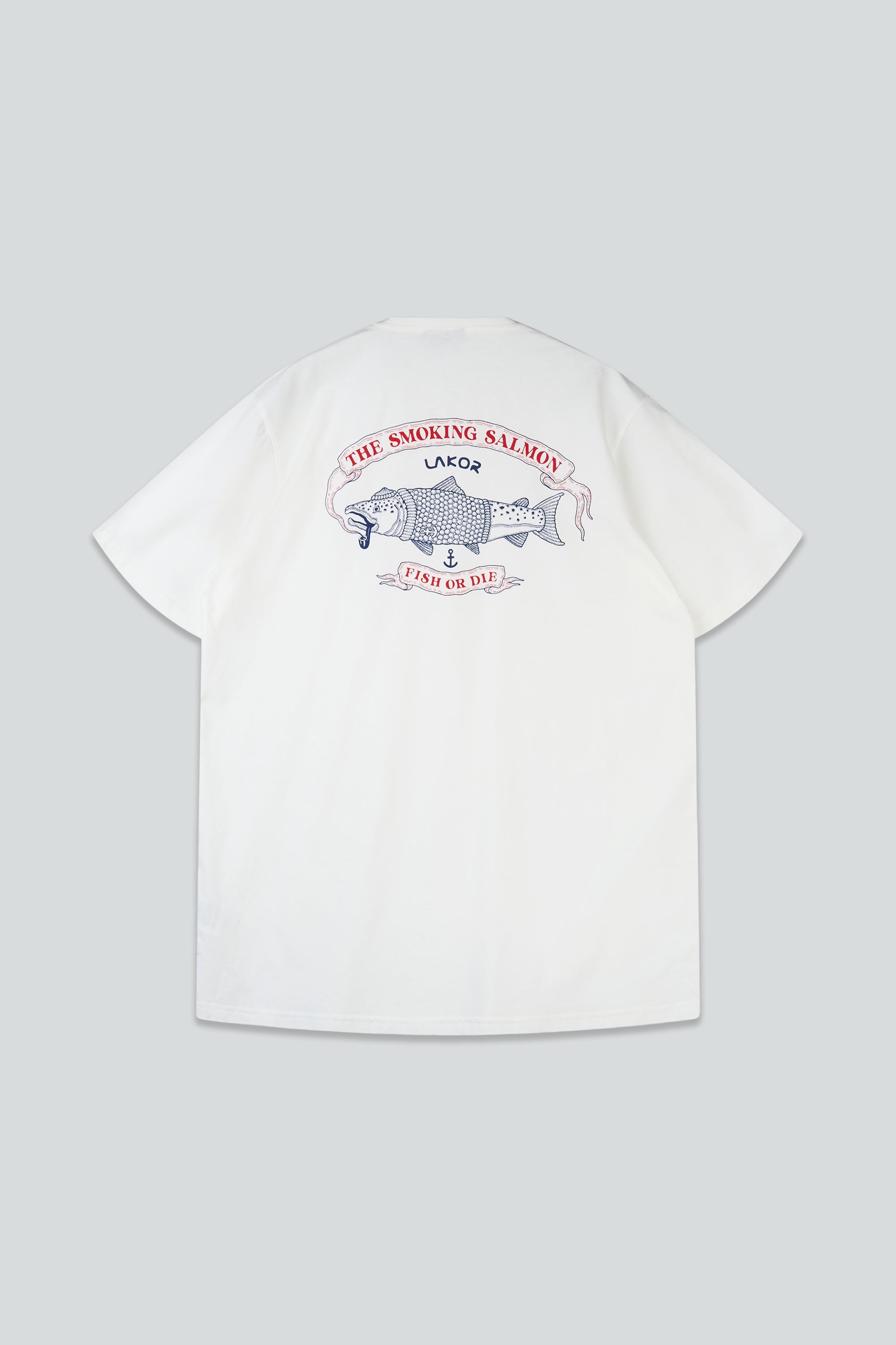 LAKOR The Smoking Salmon T-shirt T-Shirt Star White