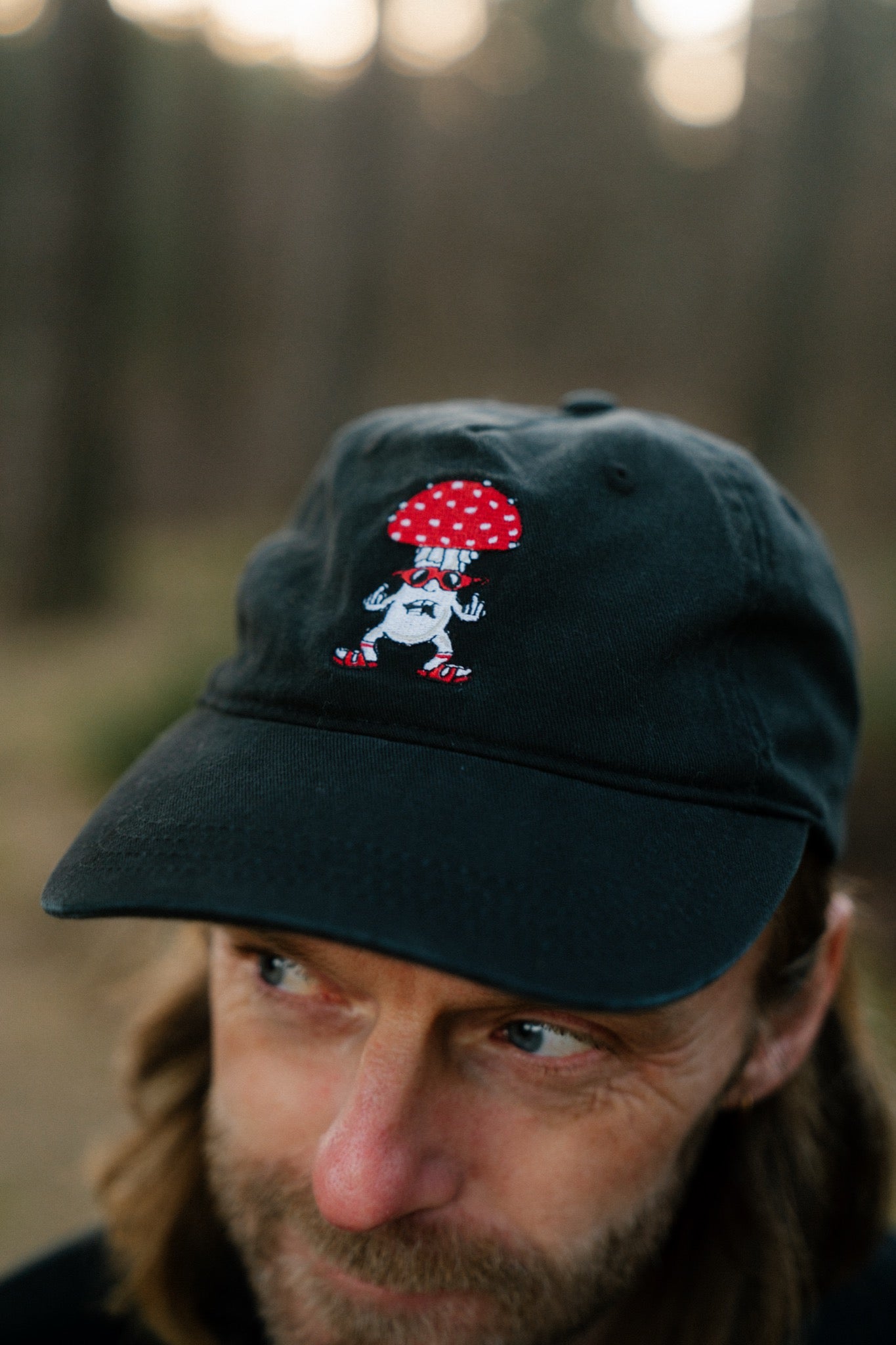 LAKOR Toxic Mushroom Baseball Cap Headwear Black